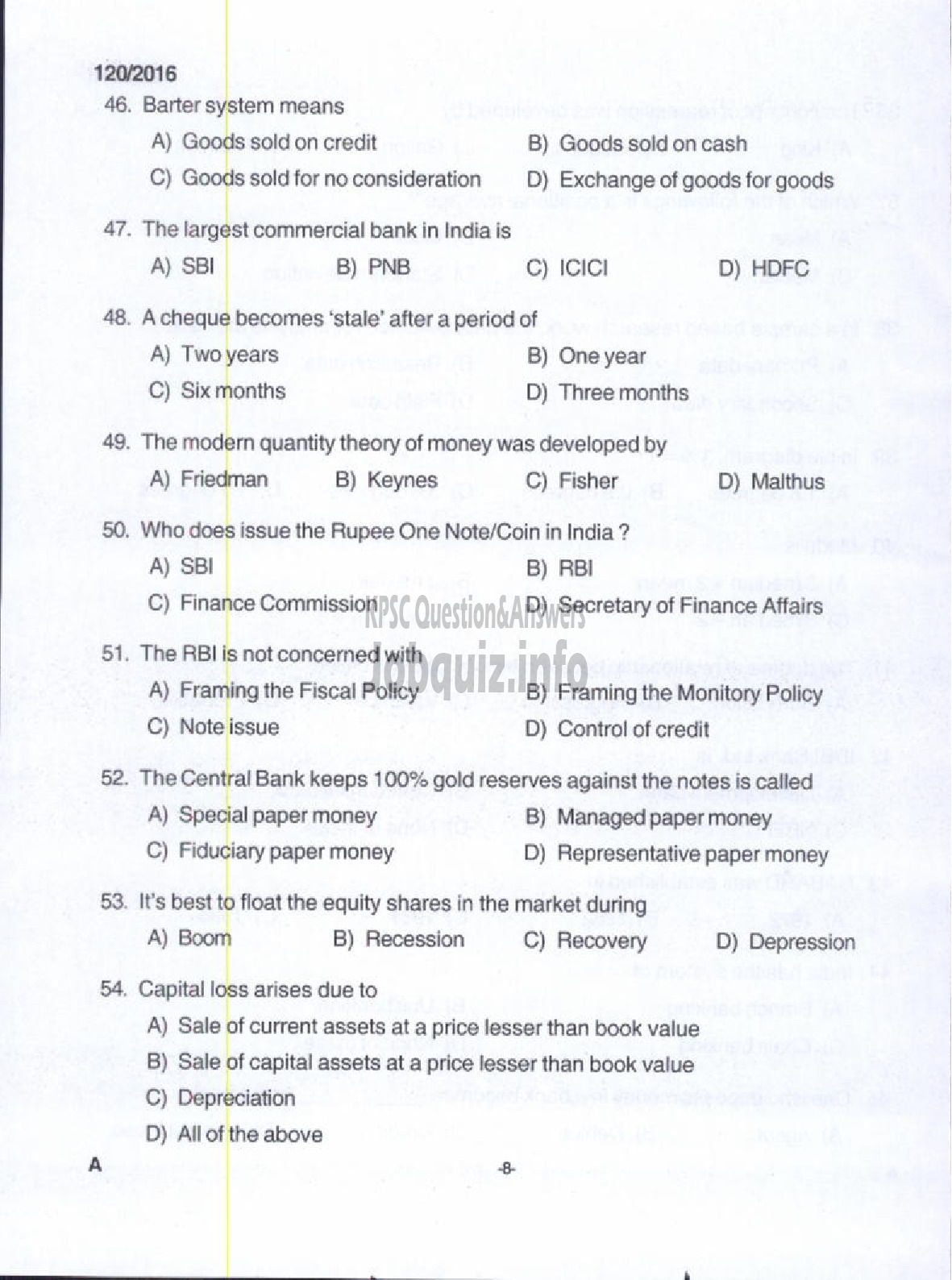 Kerala PSC Question Paper - ACCOUNTANT GR III KERALA STATE COIR CORPORATION LTD-6