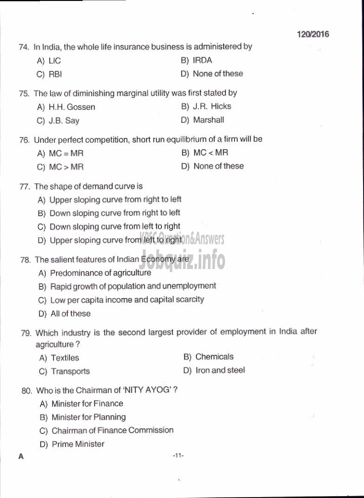 Kerala PSC Question Paper - ACCOUNTANT GR III KERALA STATE COIR CORPORATION LTD-9