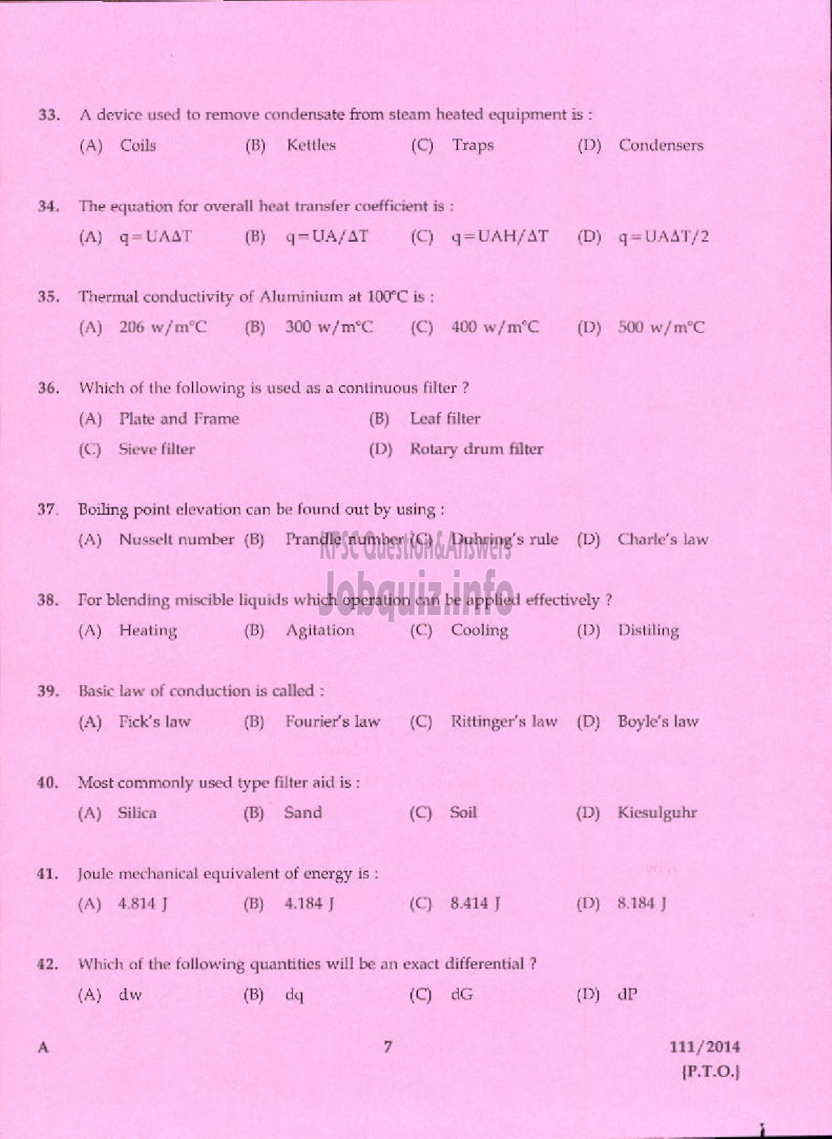 Kerala PSC Question Paper - ANALYST CHEMICAL TESTING LABORATORY INDUSTRIES AND COMMERCE-5