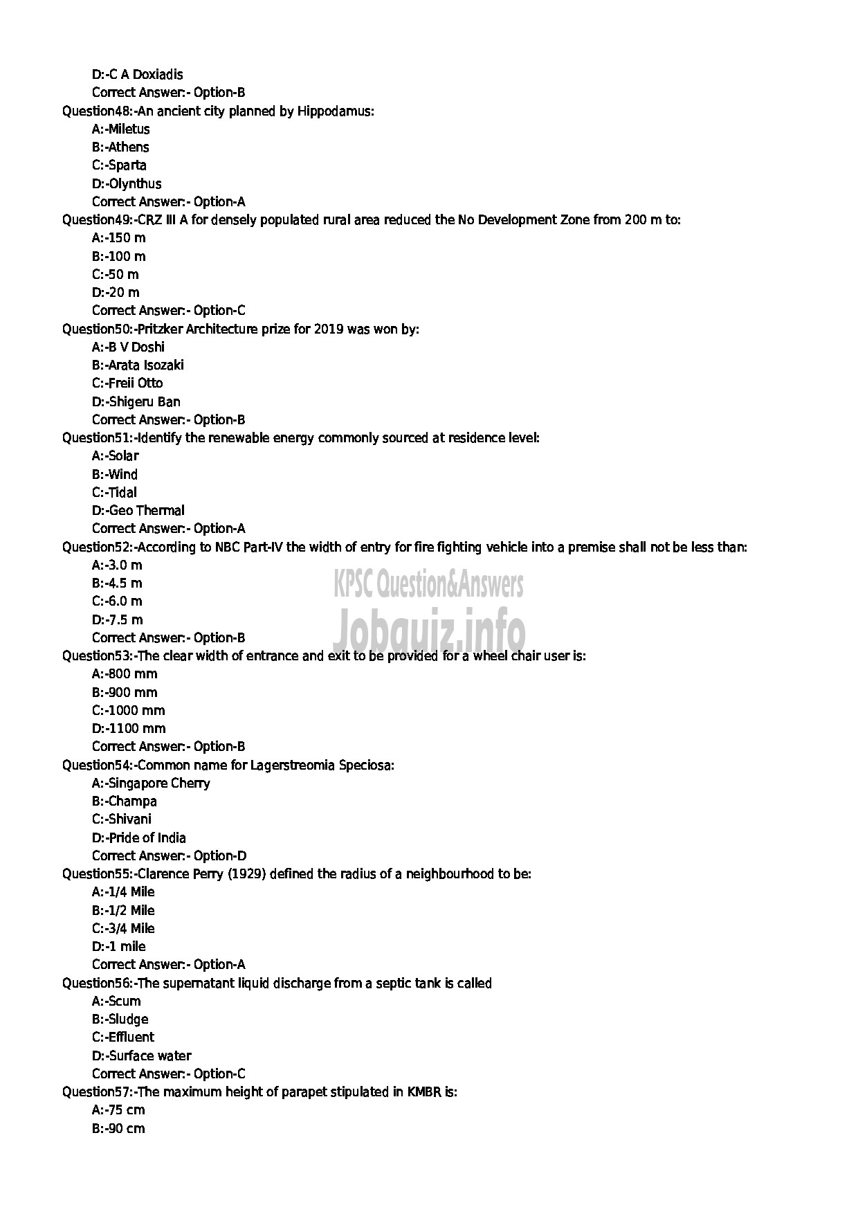 Kerala PSC Question Paper - ARCHITECTURAL ASSISTANT PWD ARCHITECTURAL WING (CAT NO : 360 2017 )-6