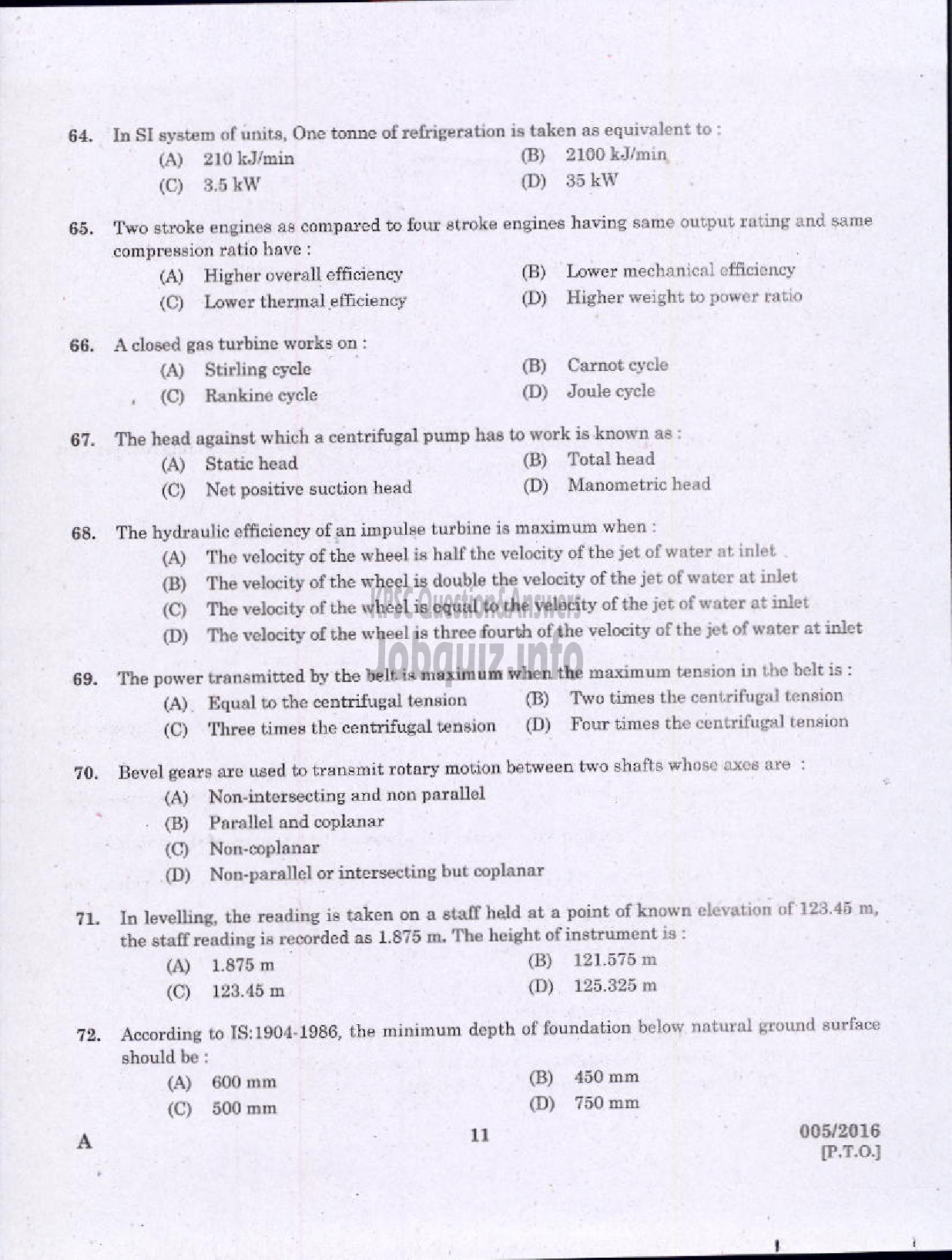 Kerala PSC Question Paper - ASSISTANT ENGINEER UNITED ELECTRICAL INDUSTRIES LTD-9