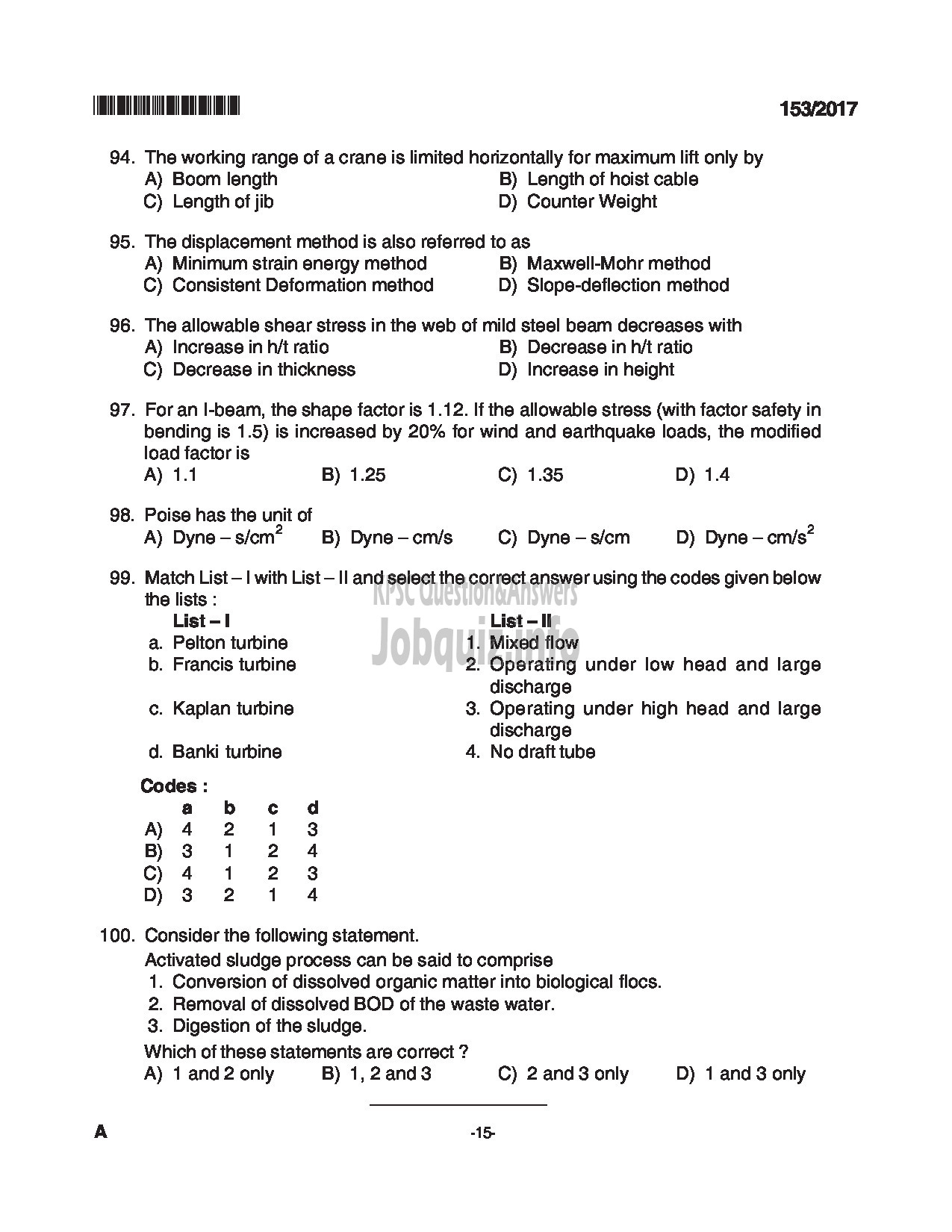 Kerala PSC Question Paper - ASSISTANT KANNADA KNOWING KERALA PUBLIC SERVICE COMMISSION QUESTION PAPER-15