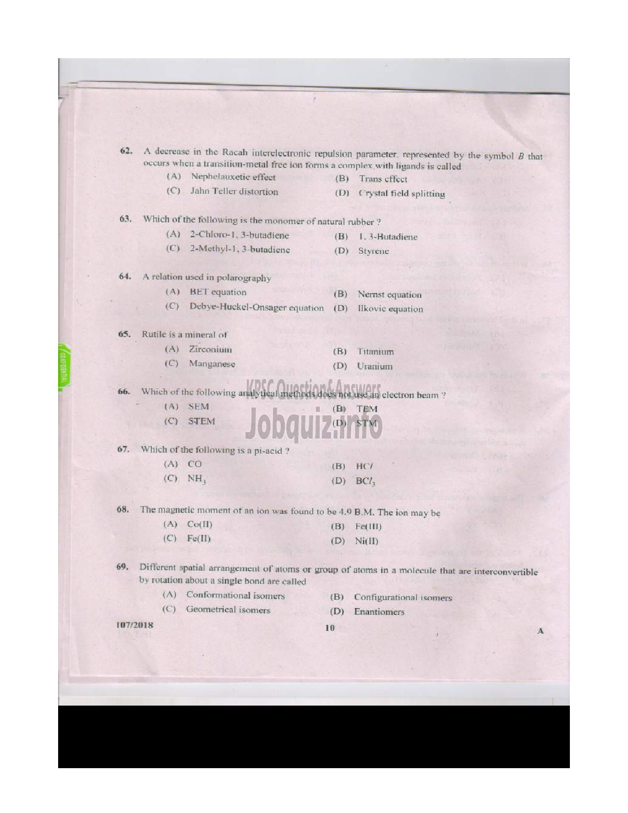 Kerala PSC Question Paper - ASSISTANT PRISON OFFICER/ FEMALE ASSISTANT PRISON OFFICER PRISON KANNADA -9