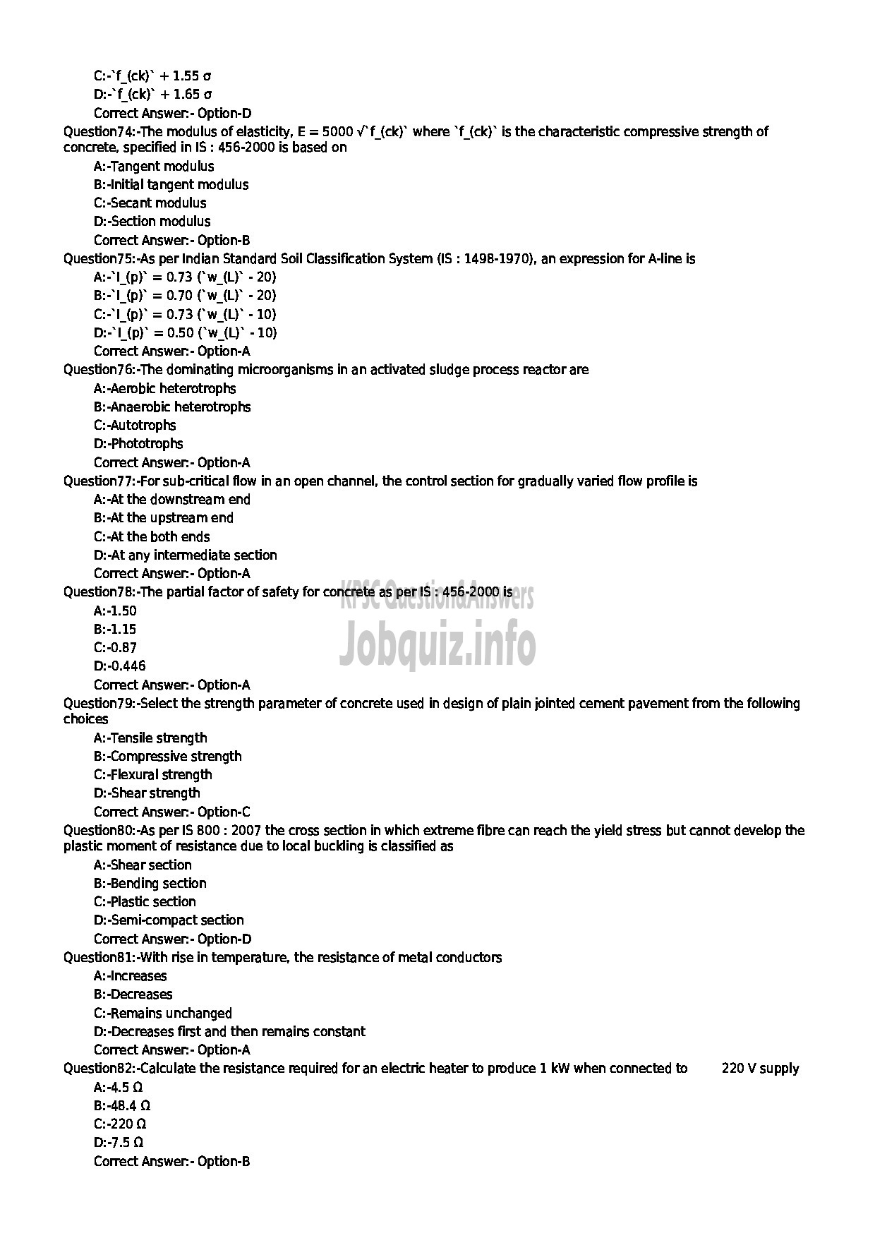 Kerala PSC Question Paper - ASSISTANT PROFESSOR CIVIL ENGINEERING TECHNICAL EDUCATION-9