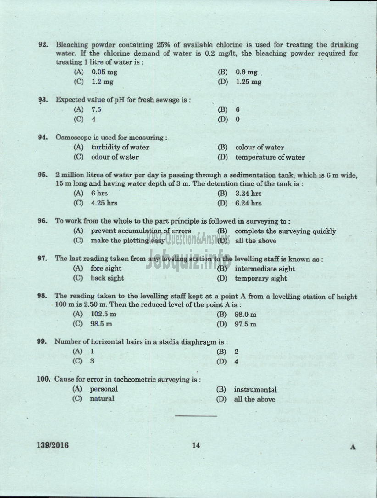 Kerala PSC Question Paper - ASSISTANT PROFESSOR CIVIL ENGINEERING TECHNICAL EDUCATION ENGINEERING COLLEGES-12