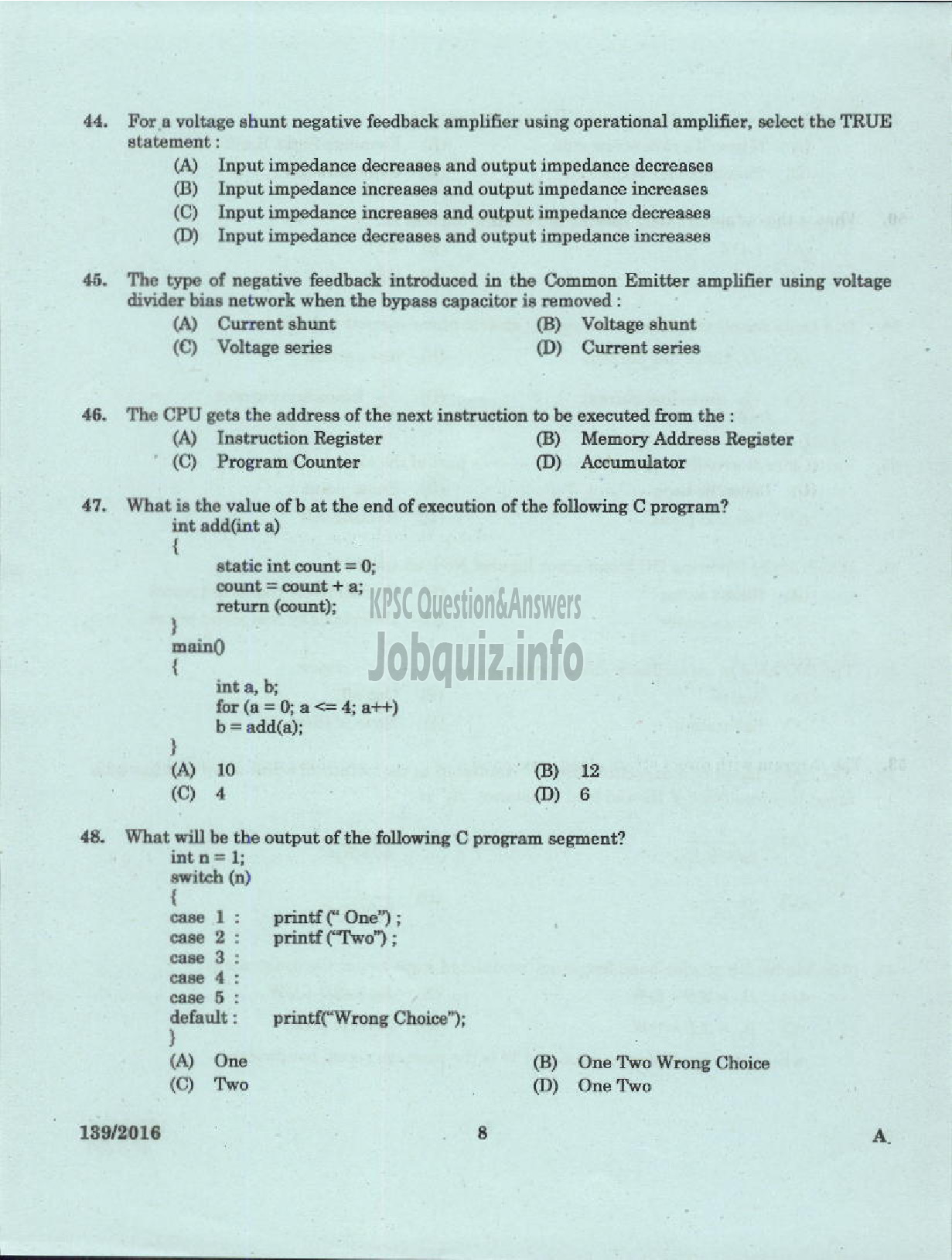 Kerala PSC Question Paper - ASSISTANT PROFESSOR CIVIL ENGINEERING TECHNICAL EDUCATION ENGINEERING COLLEGES-6