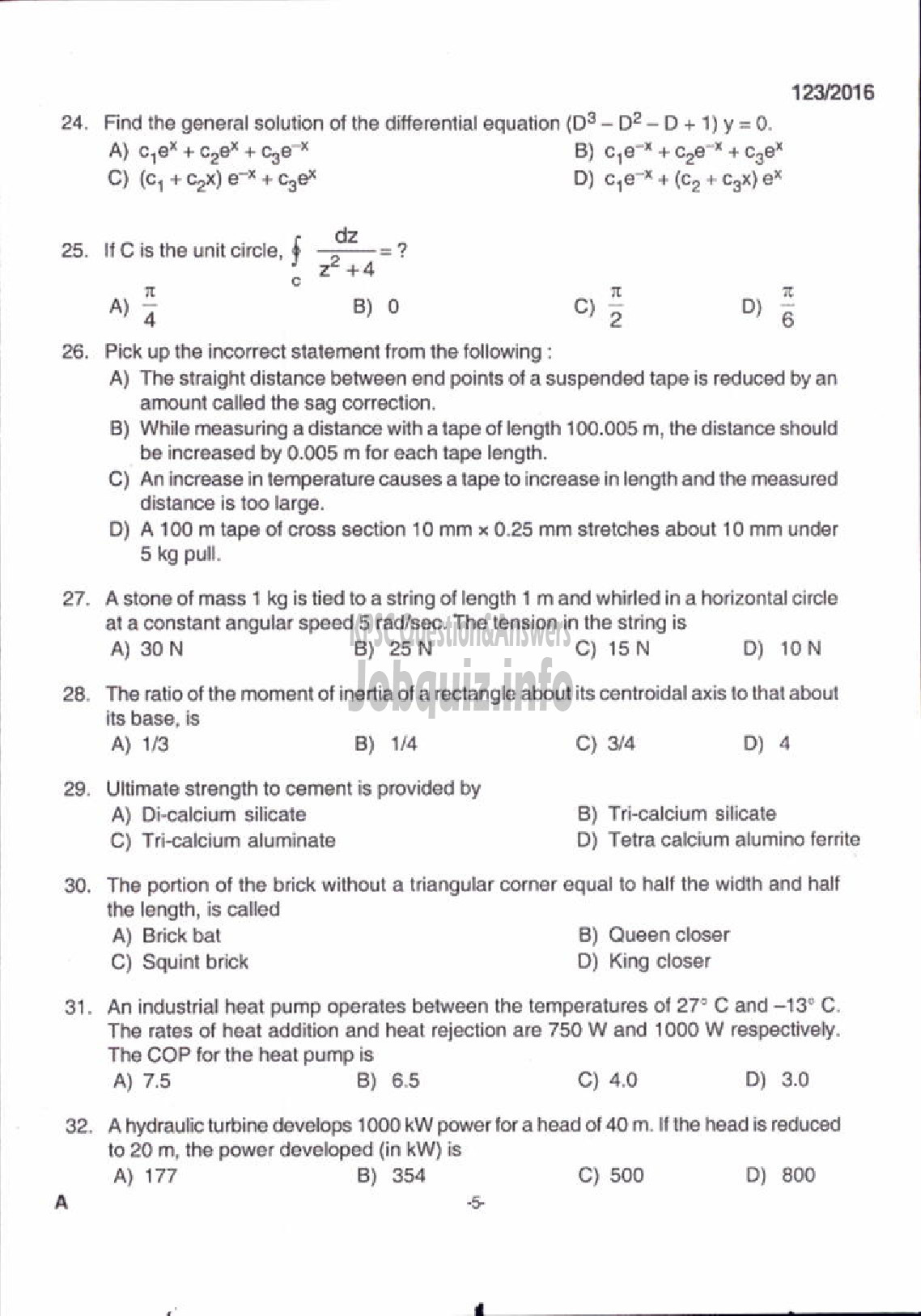 Kerala PSC Question Paper - ASSISTANT PROFESSOR COMPUTER SCIENCE AND ENGINEERING TECHNICAL EDUCATION ENGINEERING DCOLLEGES-3