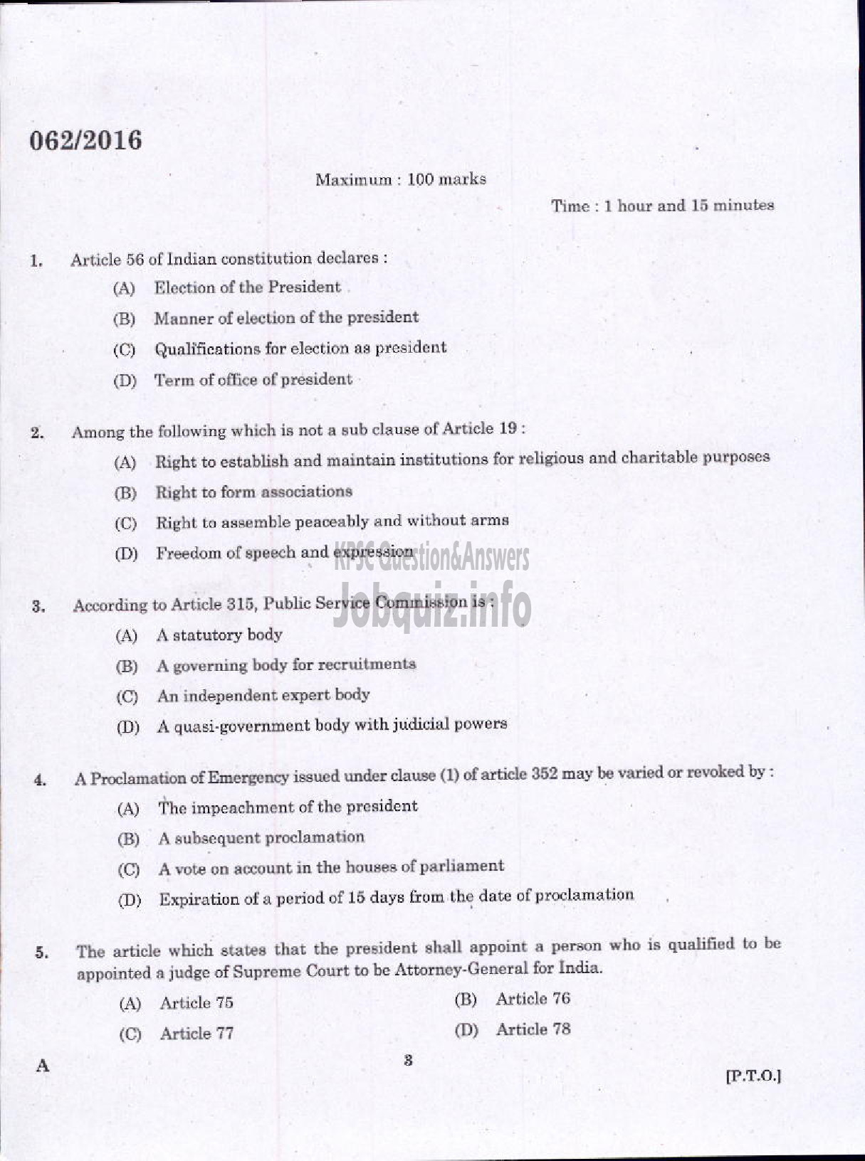 Kerala PSC Question Paper - ASSISTANT PROFESSOR IN ELECTRONICS AND COMMUNICATION ENGINEERING TECHNICAL EDUCATION ENGINEERING COLLEGES-1