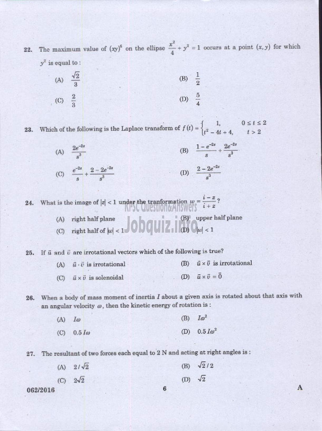 Kerala PSC Question Paper - ASSISTANT PROFESSOR IN ELECTRONICS AND COMMUNICATION ENGINEERING TECHNICAL EDUCATION ENGINEERING COLLEGES-4