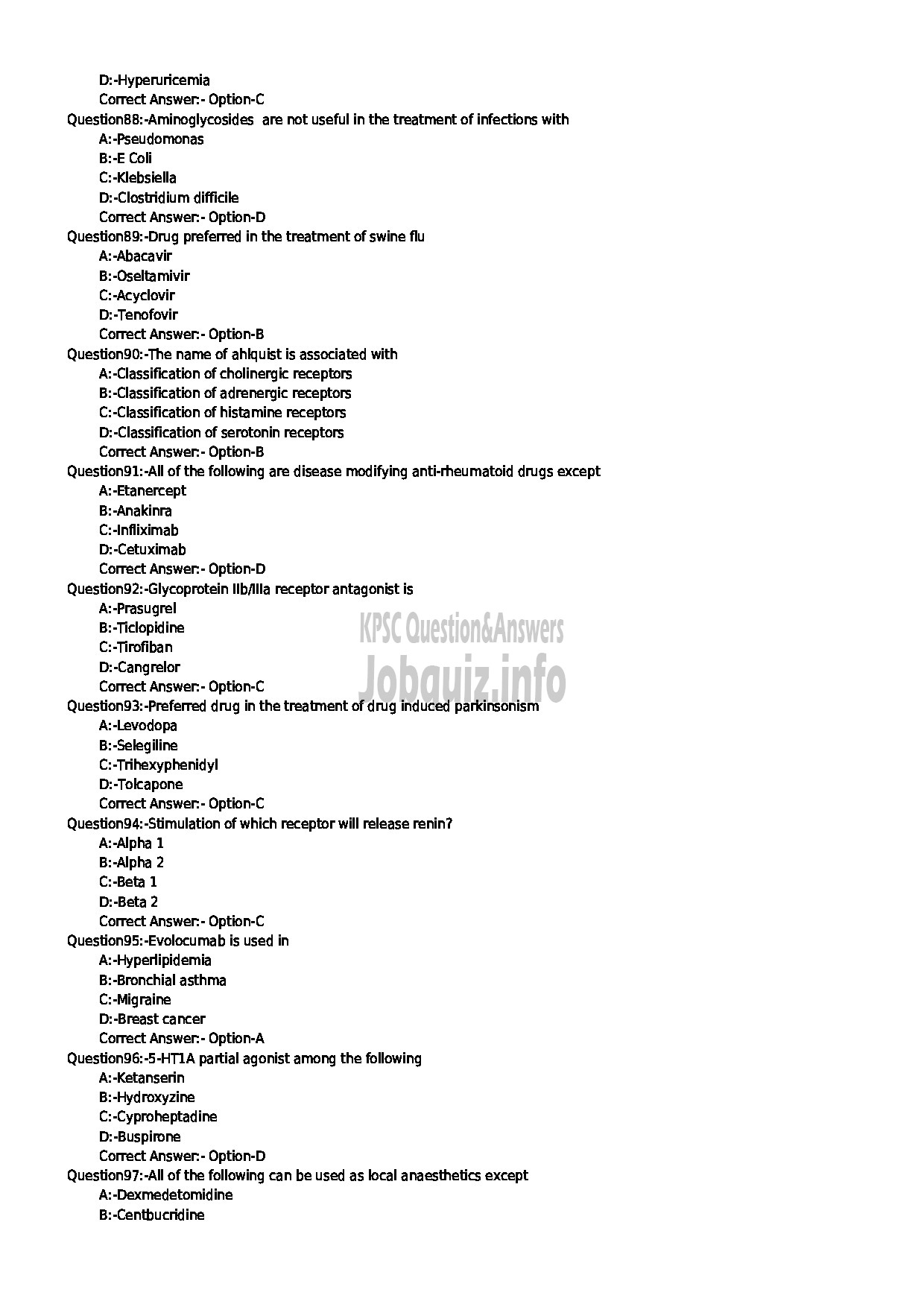 Kerala PSC Question Paper - ASSISTANT PROFESSOR IN PHARMACOLOGY NCA CAT NO 150/2018 MEDICAL EDUCATION-10