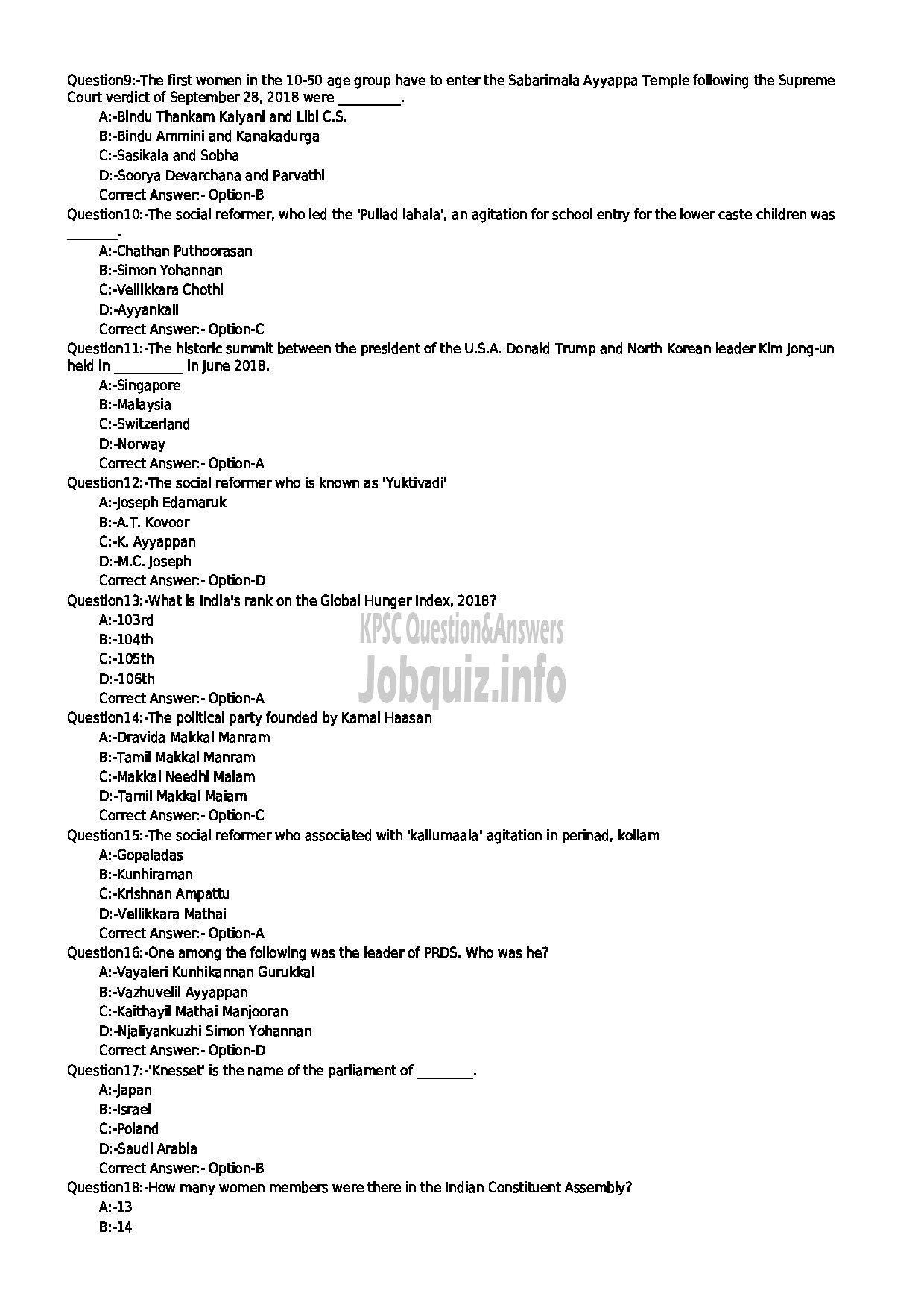 Kerala PSC Question Paper - ASSISTANT PROFESSOR IN PSYCHIATRY MEDICAL EDUCATION-2