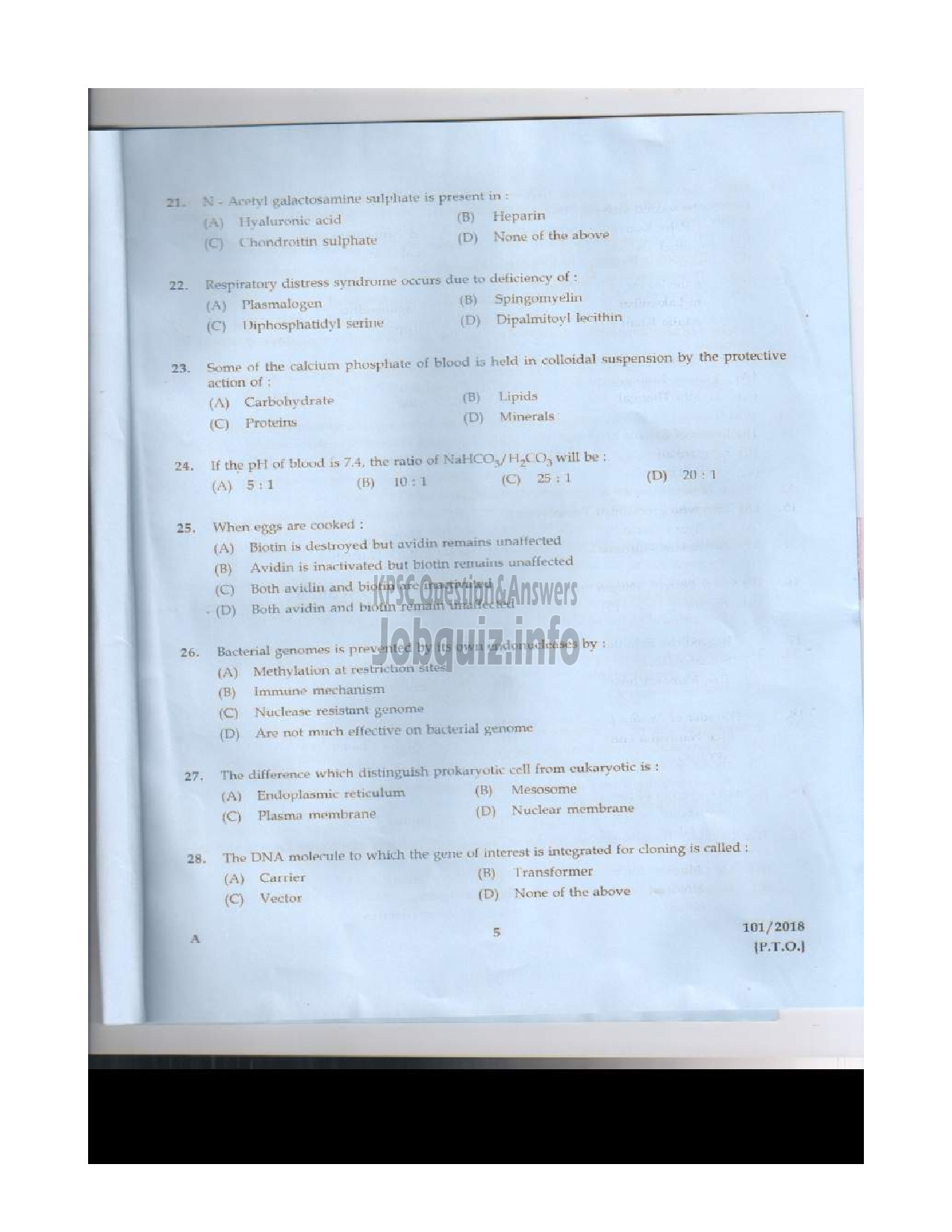 Kerala PSC Question Paper - ASSISTANT PROFESSOR IN SANITARY CHEMISTRY TECHNICAL EDUCATION English -4