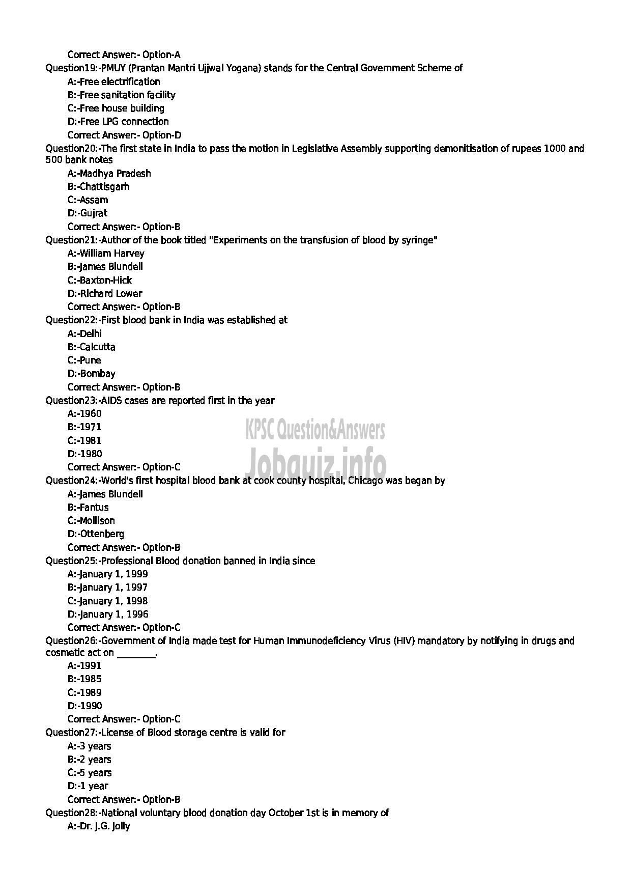 Kerala PSC Question Paper - ASSISTANT PROFESSOR IN TRANSFUSION MEDICINE BLOOD BANK MEDICAL EDUCATION-3