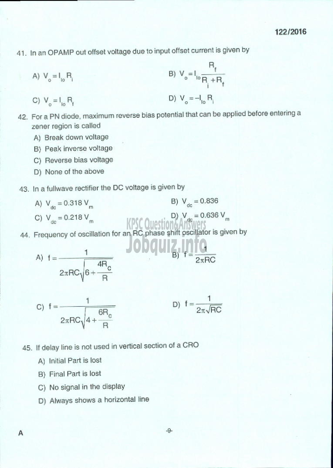 Kerala PSC Question Paper - ASSISTANT PROFESSOR MECHANICAL ENGINEERING TECHNICAL EDUCATION ENGINEERING DCOLLEGES-7