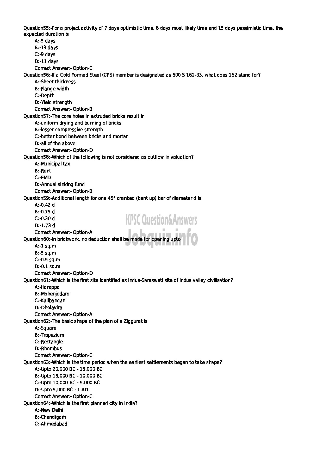 Kerala PSC Question Paper - ASSISTANT TOWN PLANNER DPERTMENTAL QUOTA TOWN AND COUNTRY PLANNING-7