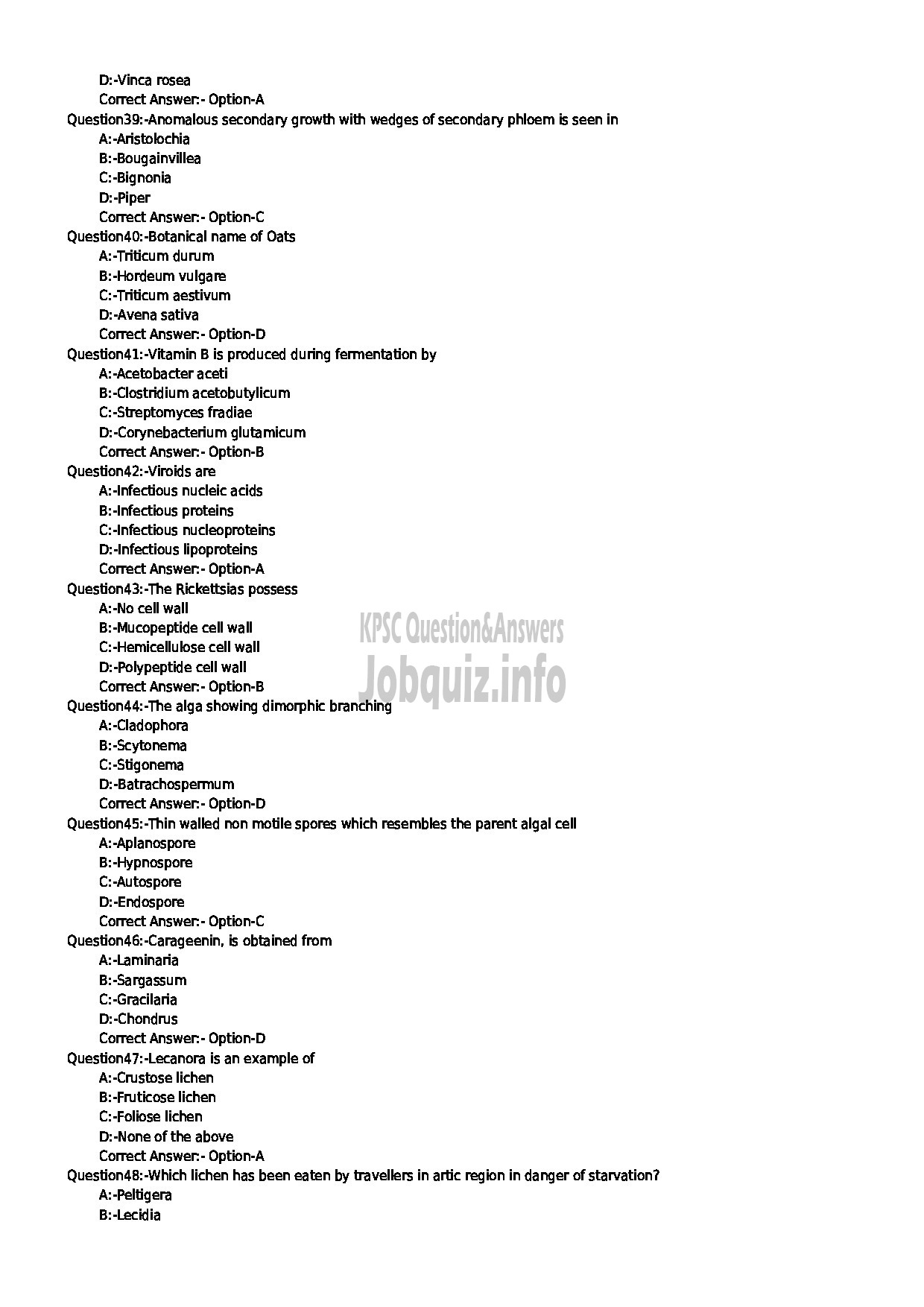 Kerala PSC Question Paper - ASSISTANT TO THE PHARMACOGNOSY OFFICER AYURVEDA MEDICA EDUCATION-5