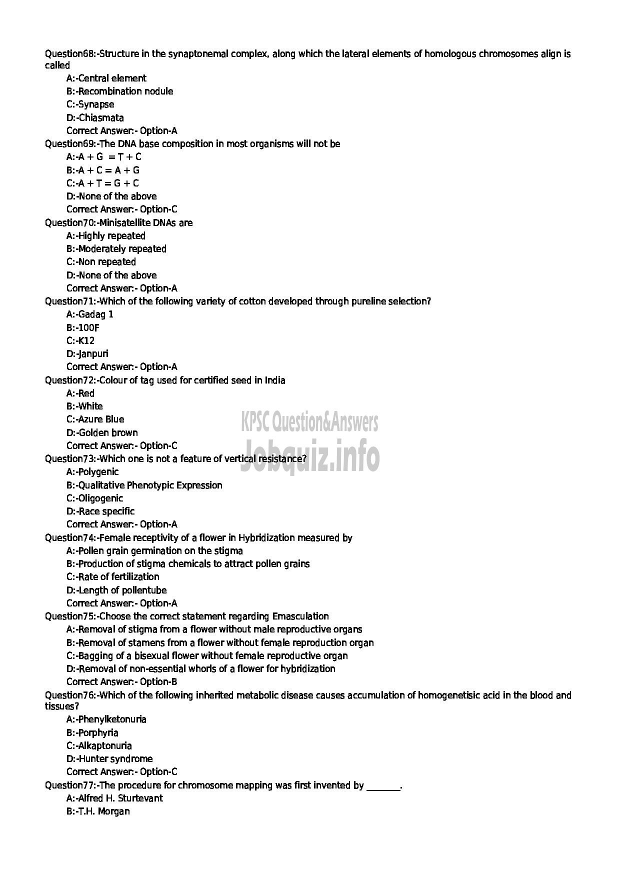 Kerala PSC Question Paper - ASSISTANT TO THE PHARMACOGNOSY OFFICER AYURVEDA MEDICA EDUCATION-8