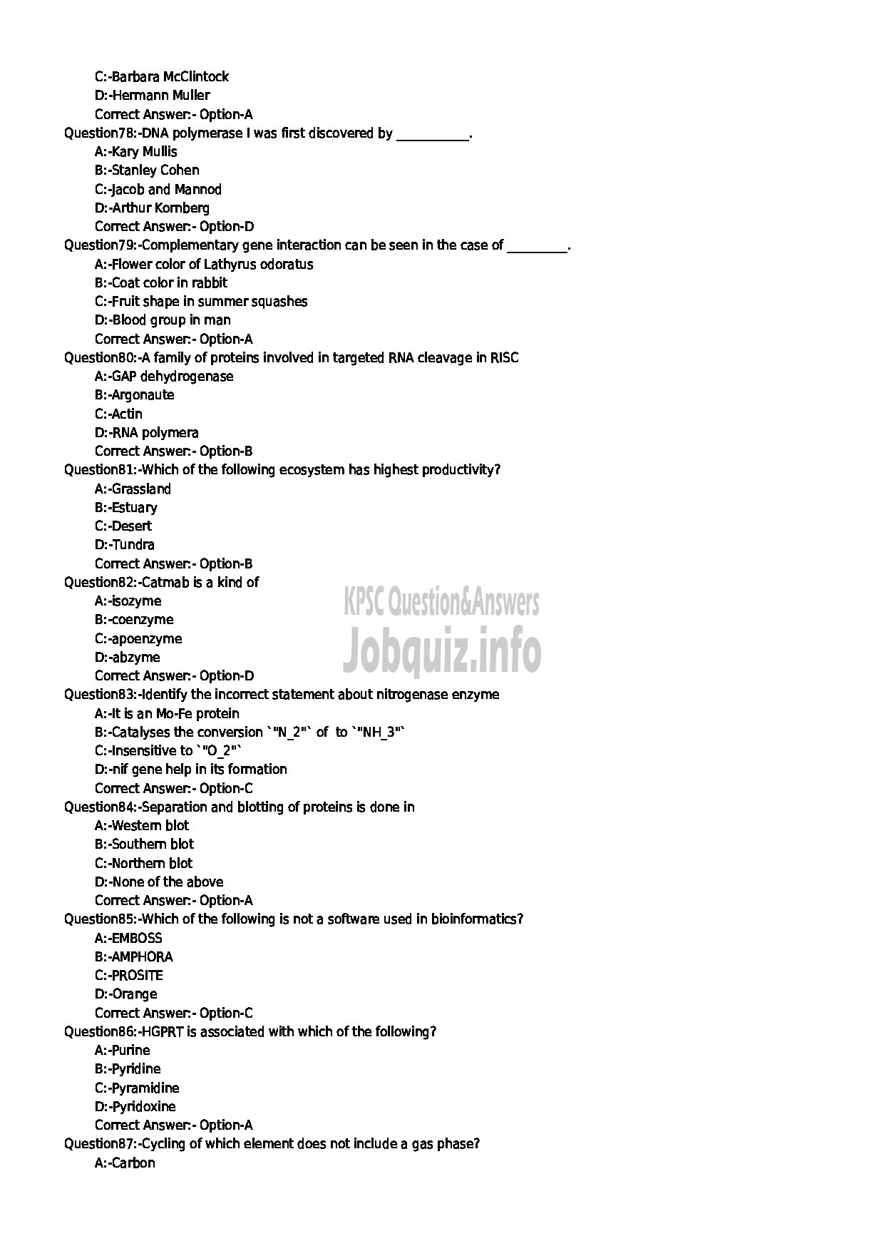 Kerala PSC Question Paper - ASSISTANT TO THE PHARMACOGNOSY OFFICER AYURVEDA MEDICA EDUCATION-9