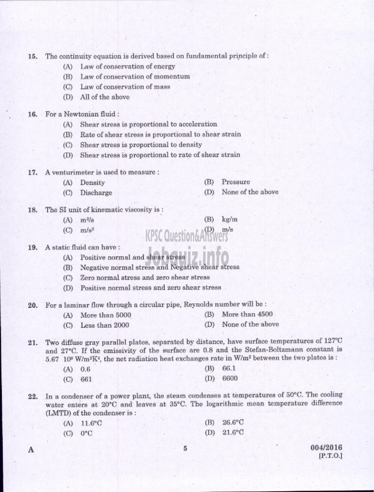 Kerala PSC Question Paper - ASSISTANT TRANSPORT OFFICER KSRTC-3