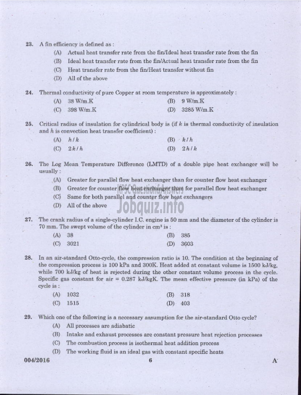 Kerala PSC Question Paper - ASSISTANT TRANSPORT OFFICER KSRTC-4