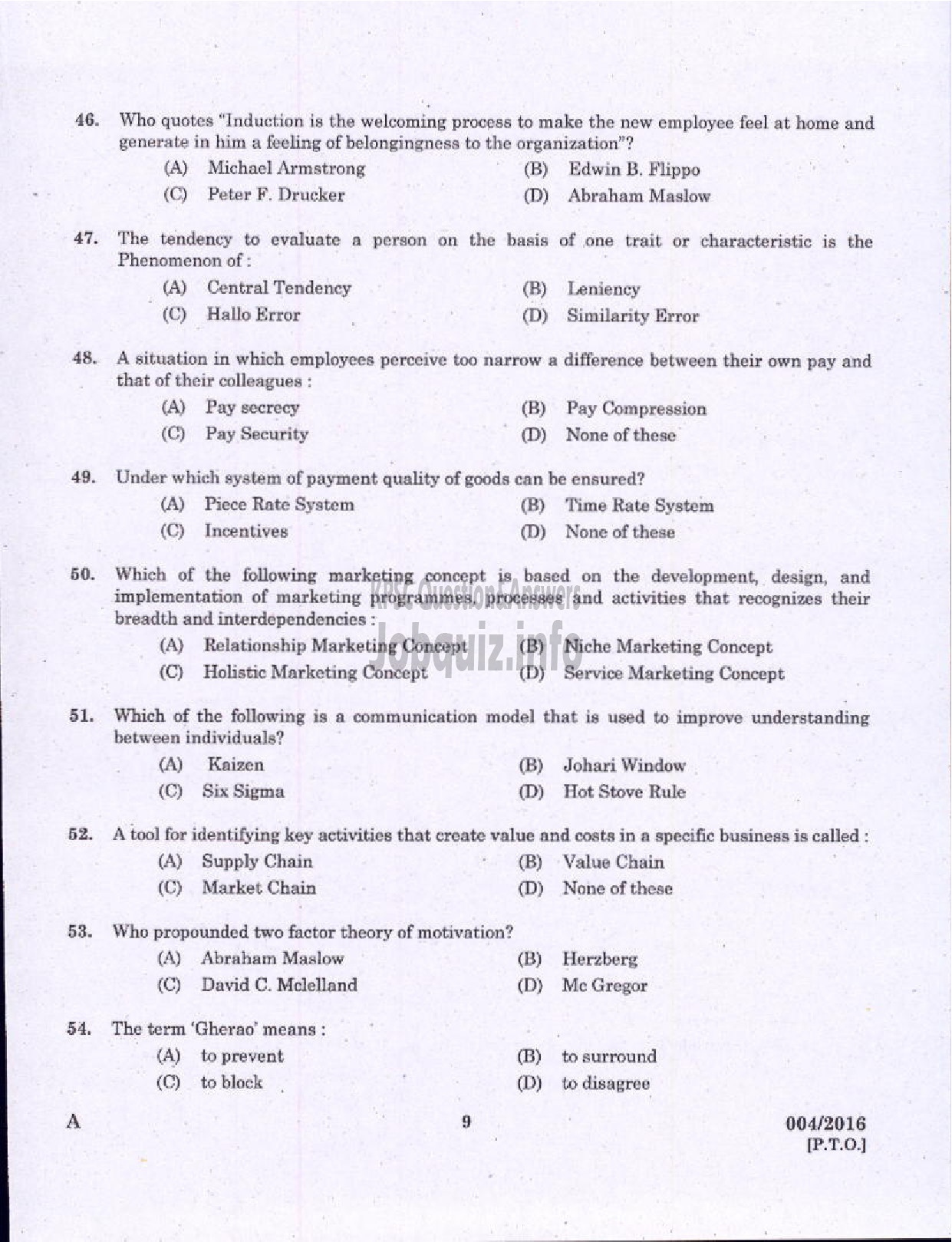 Kerala PSC Question Paper - ASSISTANT TRANSPORT OFFICER KSRTC-7