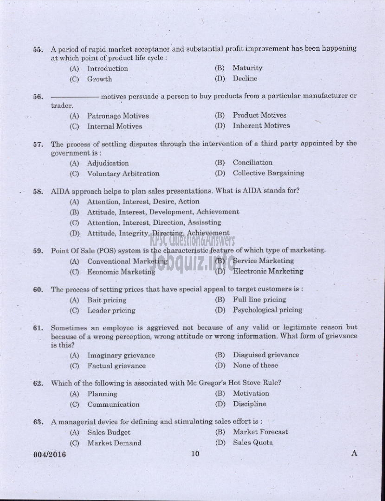 Kerala PSC Question Paper - ASSISTANT TRANSPORT OFFICER KSRTC-8