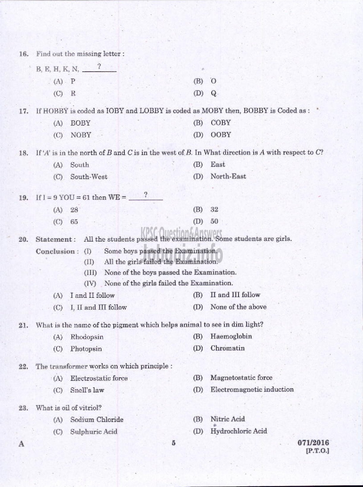 Kerala PSC Question Paper - ASSISTANT UNIVERSITIES IN KERALA-3