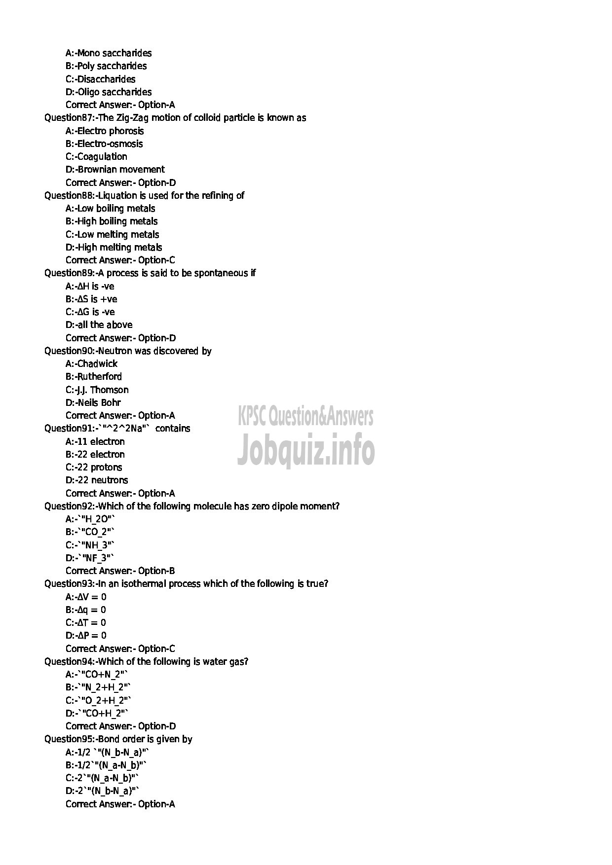 Kerala PSC Question Paper - ASSITANT TESTER CUM GAUGER MALABAR CEMMENTS LTD-10