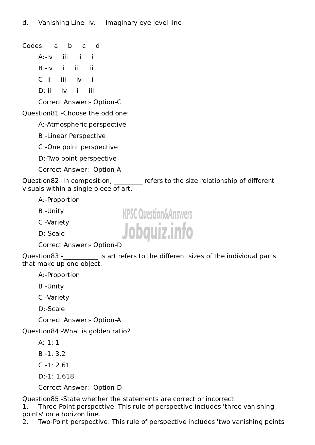 Kerala PSC Question Paper - Artist Modeller-16