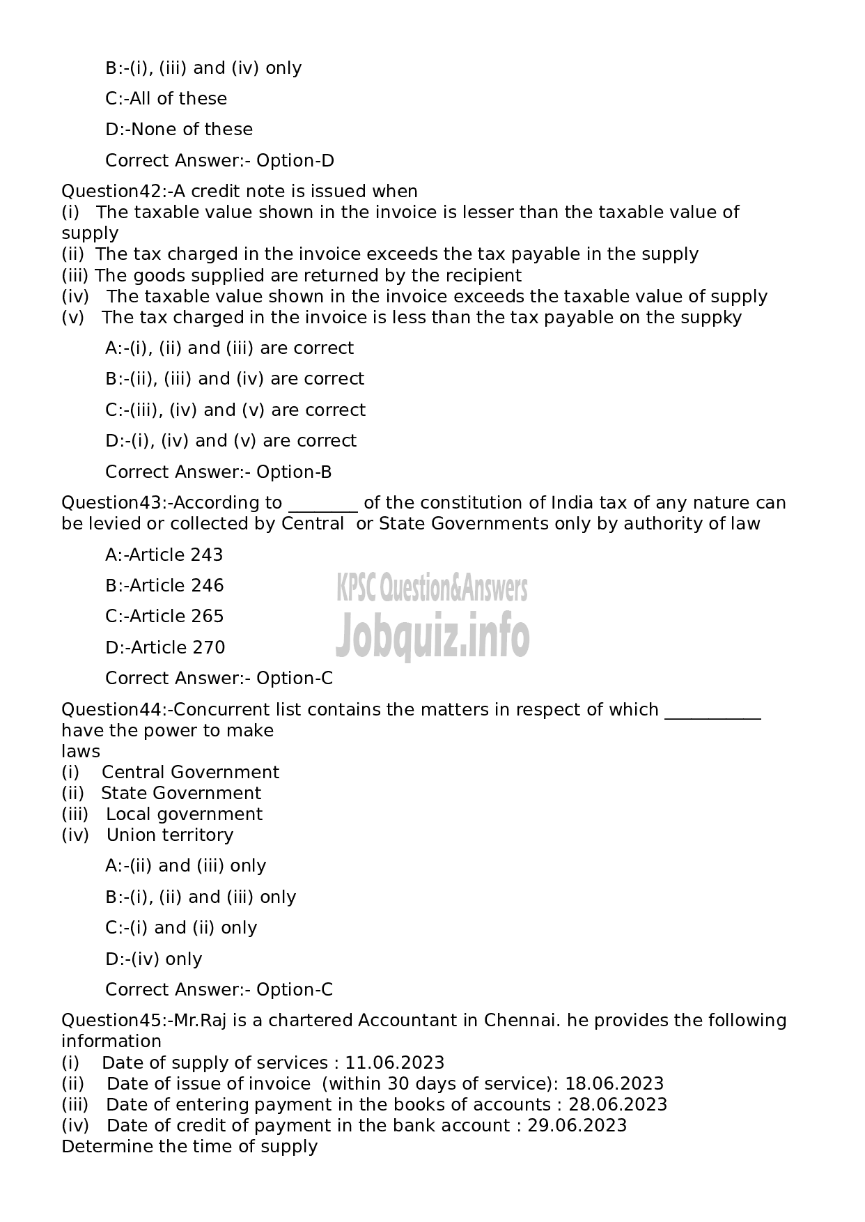 Kerala PSC Question Paper - Assistant Accounts Officer-11