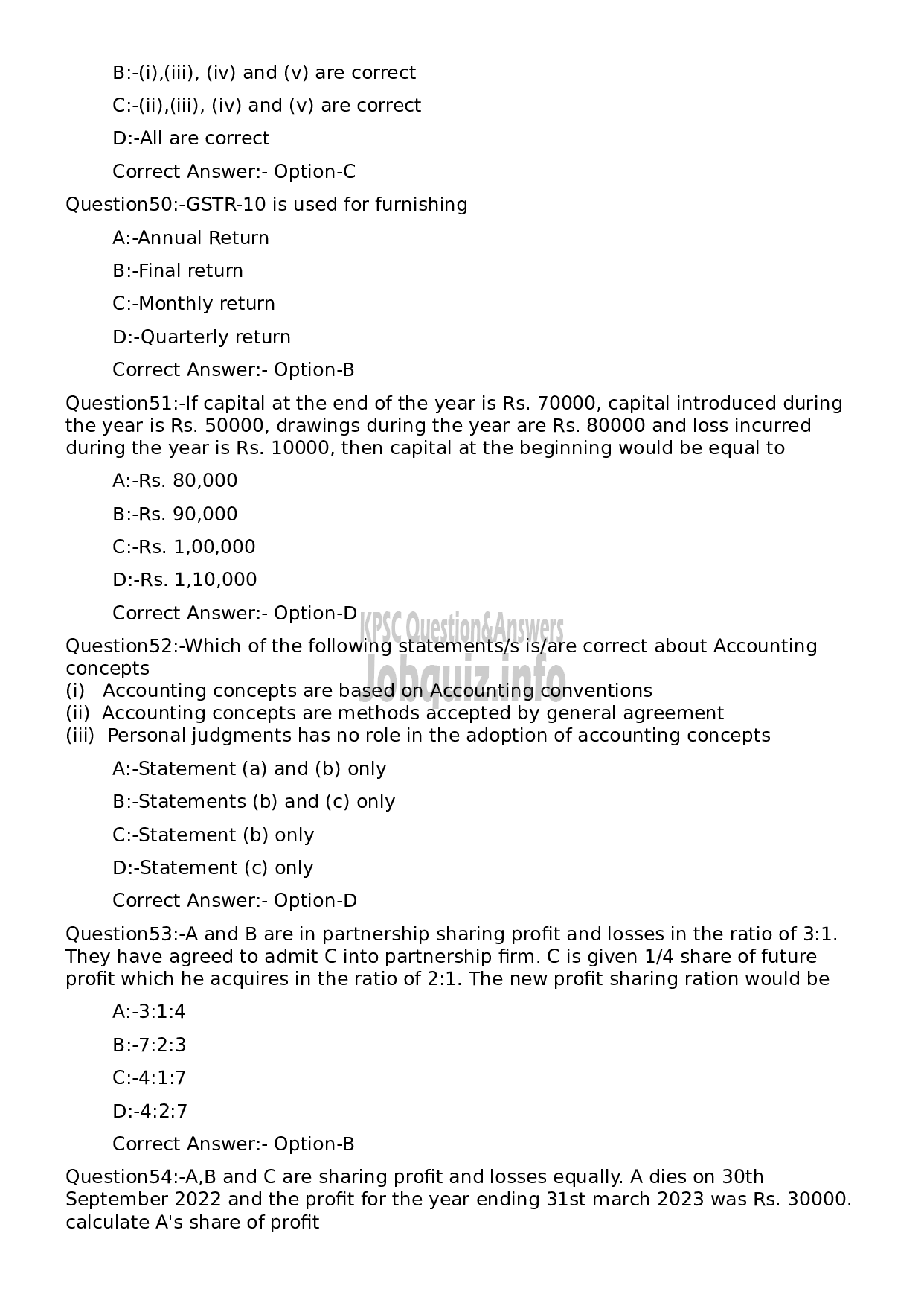 Kerala PSC Question Paper - Assistant Accounts Officer-13