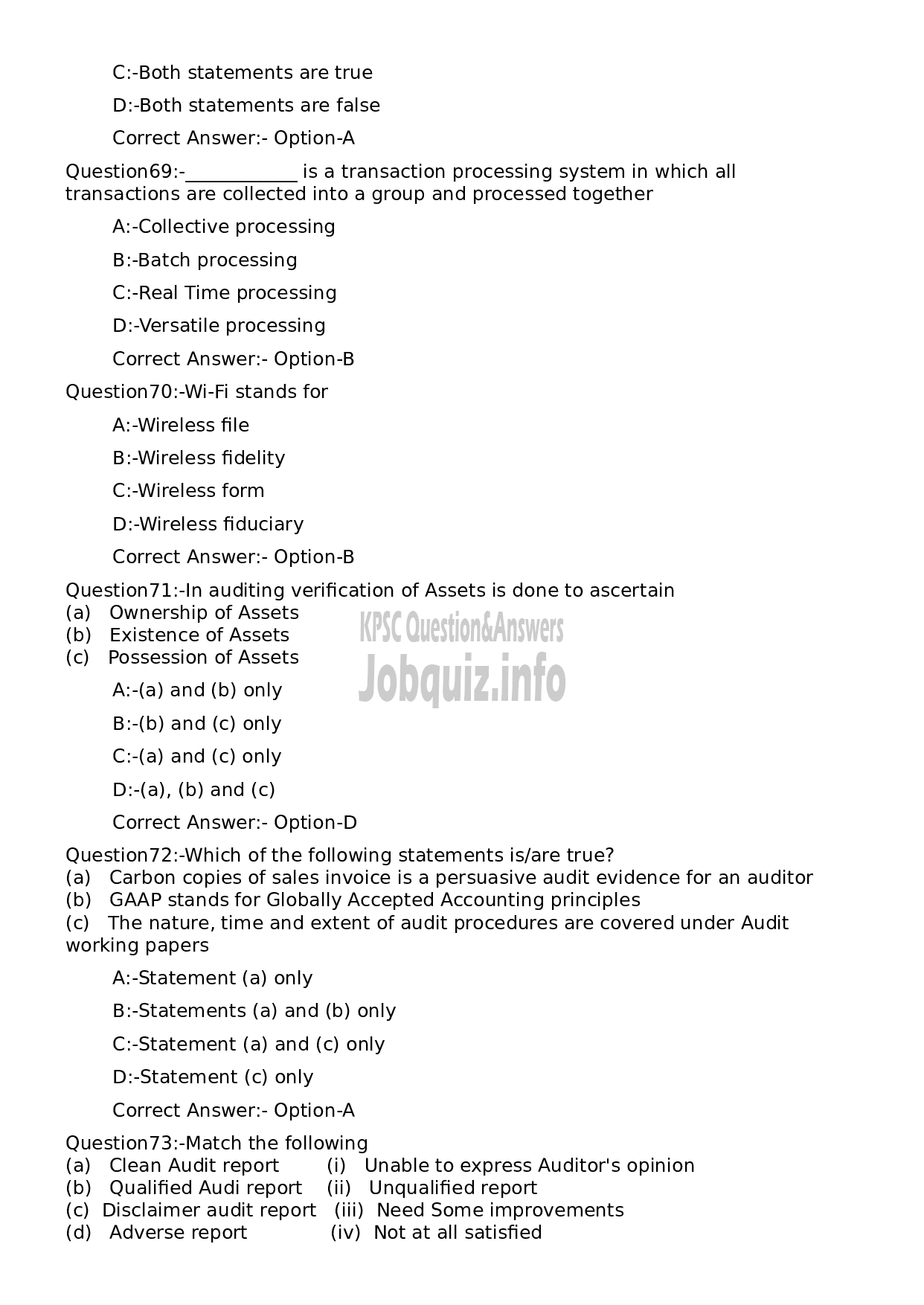 Kerala PSC Question Paper - Assistant Accounts Officer-17