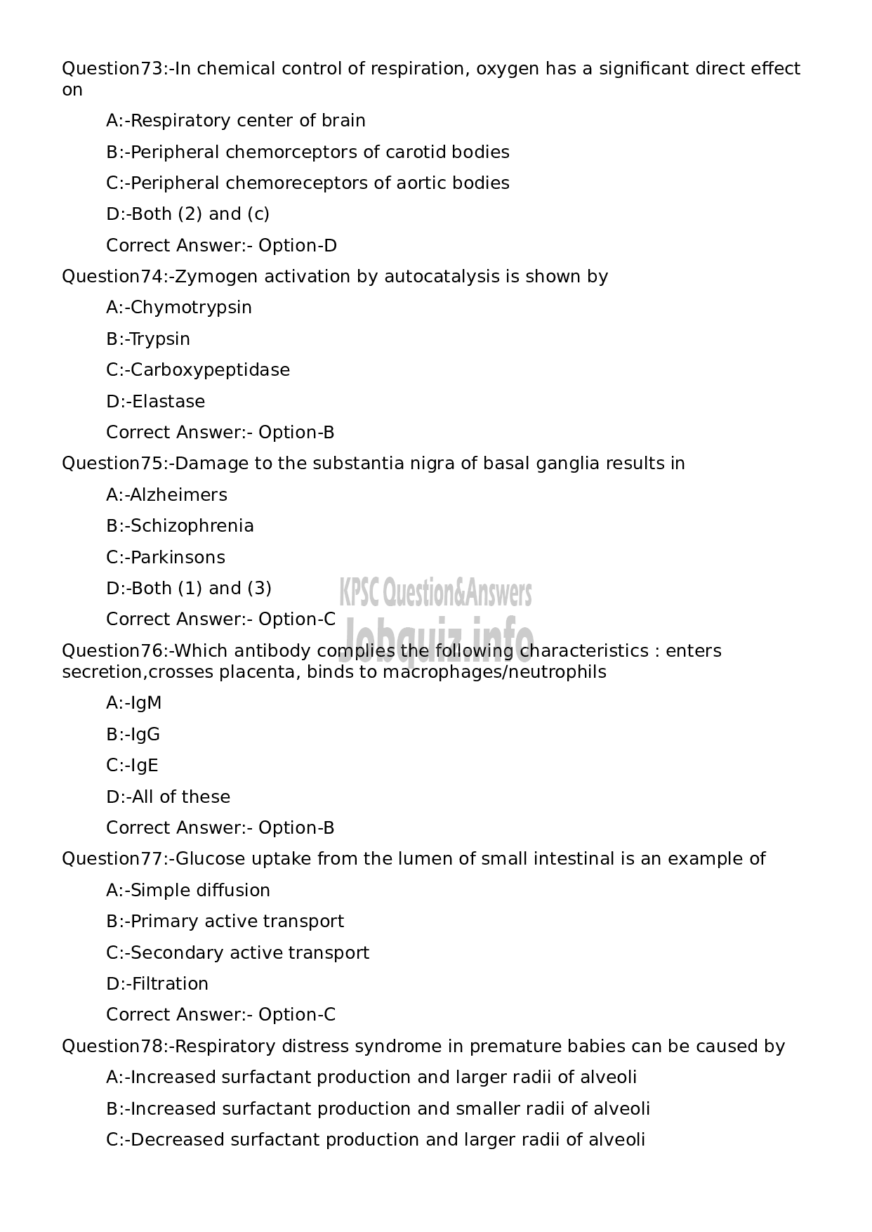 Kerala PSC Question Paper - Assistant Director (Biology)-17