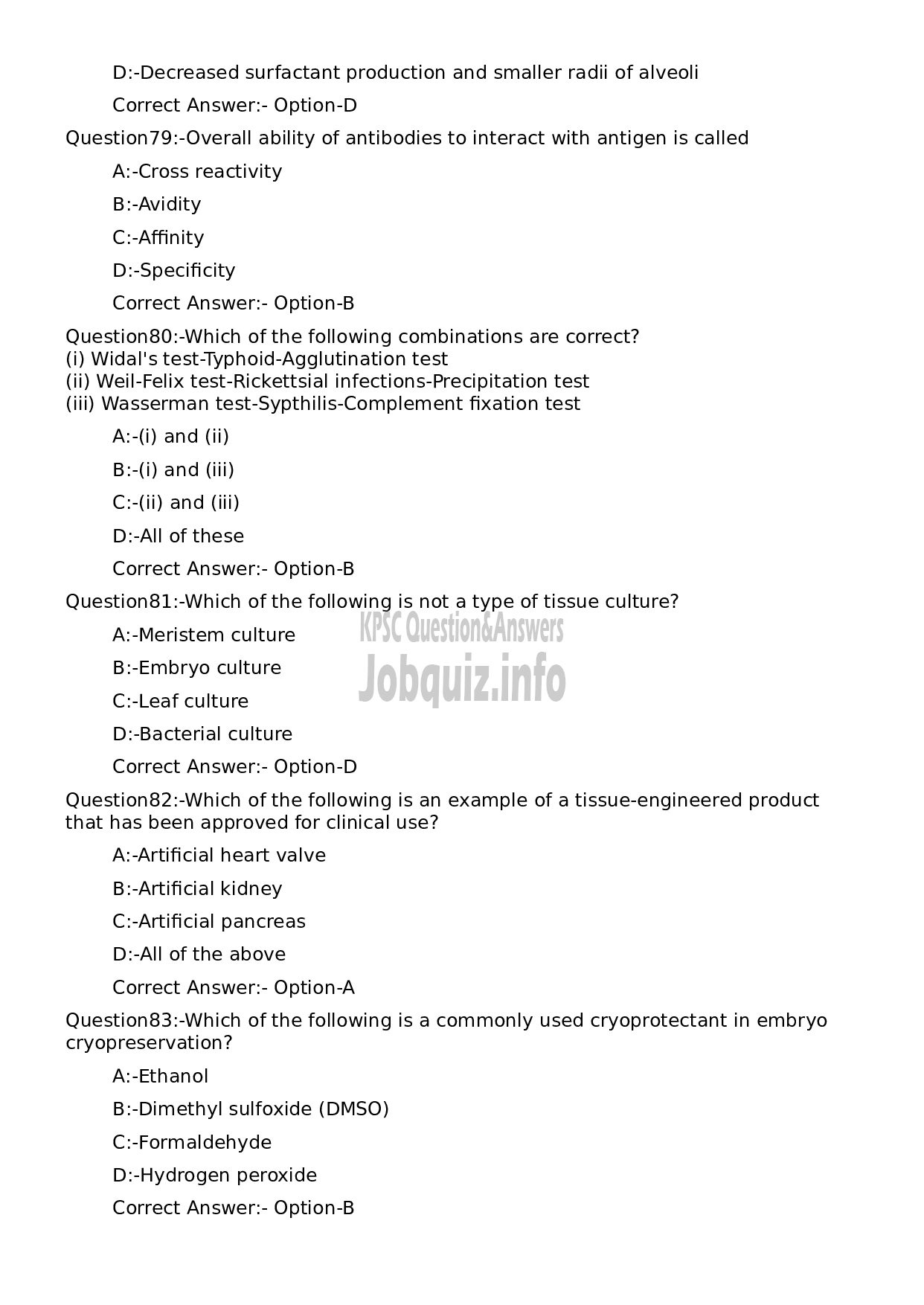 Kerala PSC Question Paper - Assistant Director (Biology)-18