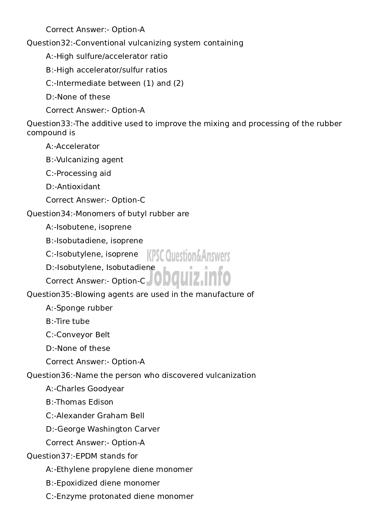 Kerala PSC Question Paper - Assistant Director (Plastic)-7