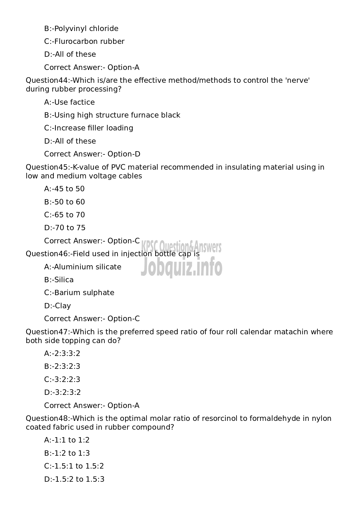 Kerala PSC Question Paper - Assistant Director (Plastic)-9