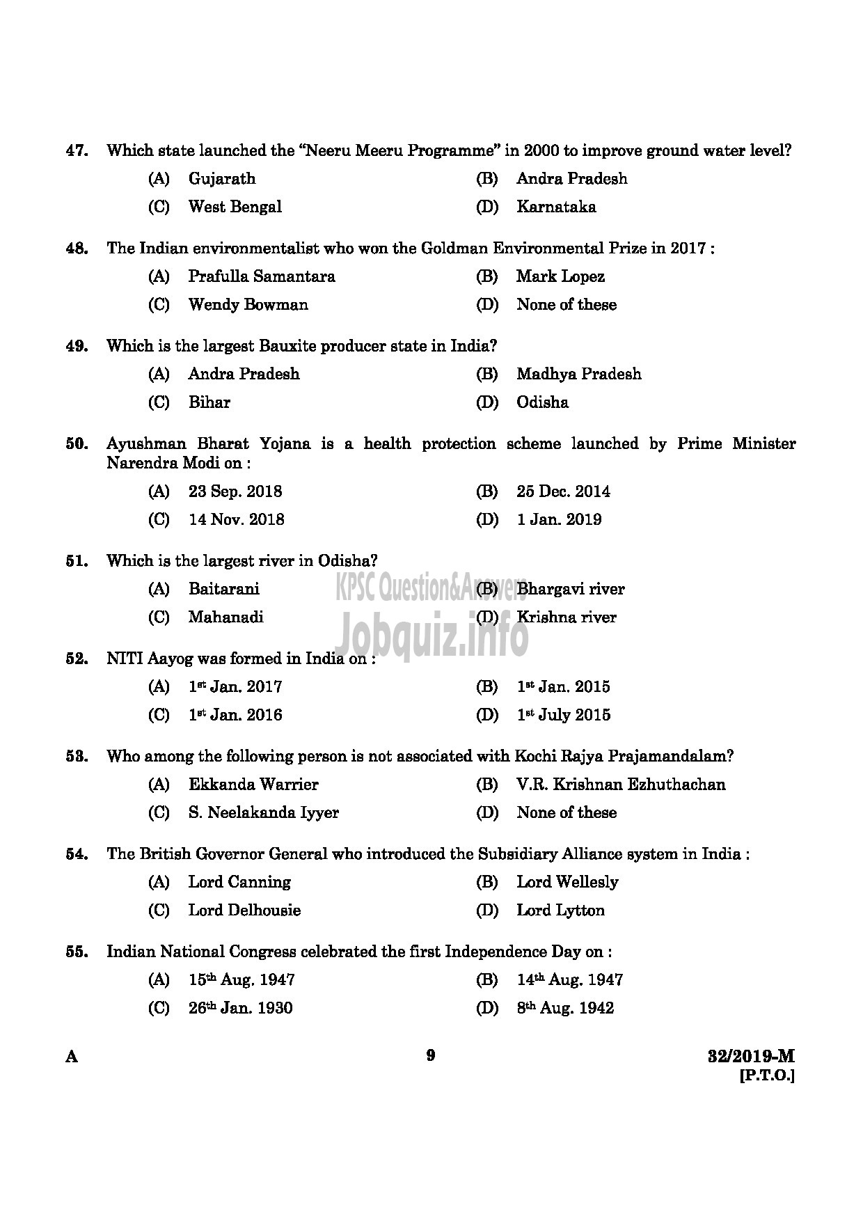 Kerala PSC Question Paper - Assistant Gr II (Direct & By Transfer) Kerala State Housing Board English / Malayalam-7