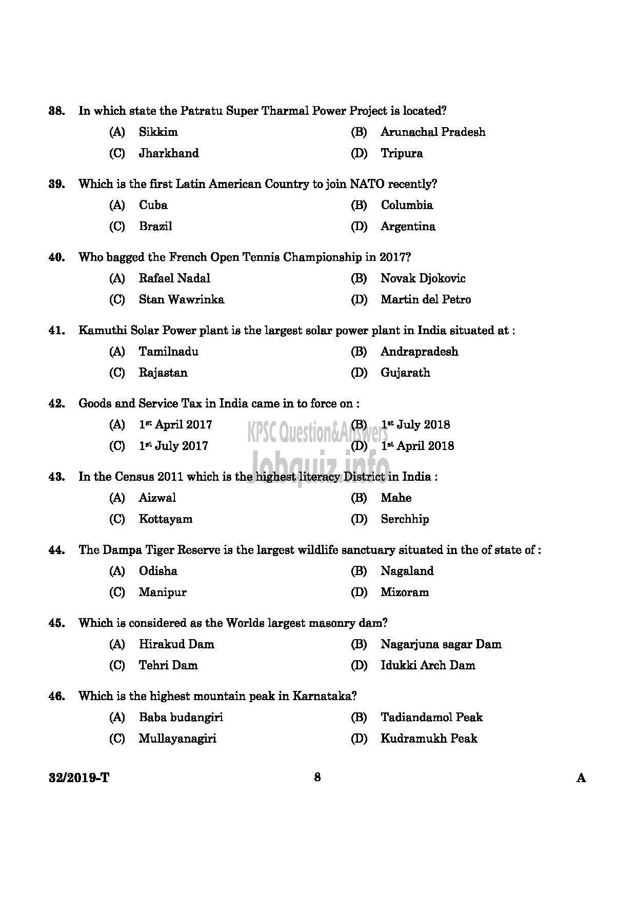 Kerala PSC Question Paper - Assistant Gr II (Direct & By Transfer) Kerala State Housing Board English / Tamil -6
