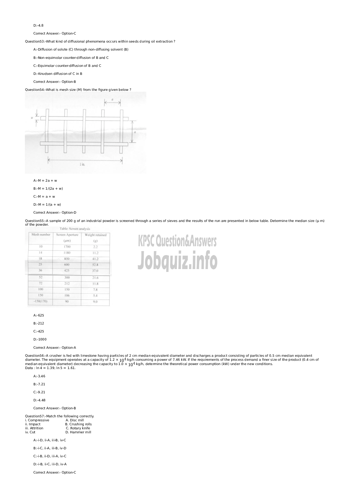 Kerala PSC Question Paper - Assistant Professor (Chemical Engineering)-8