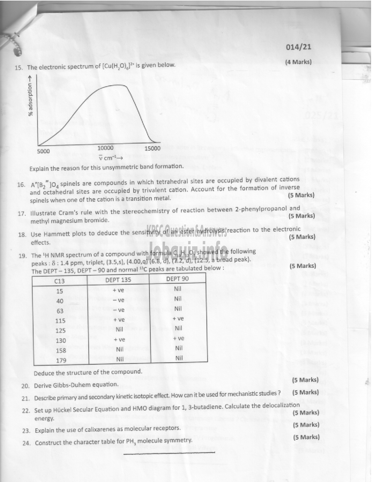Kerala PSC Question Paper - Assistant Professor Chemistry-2