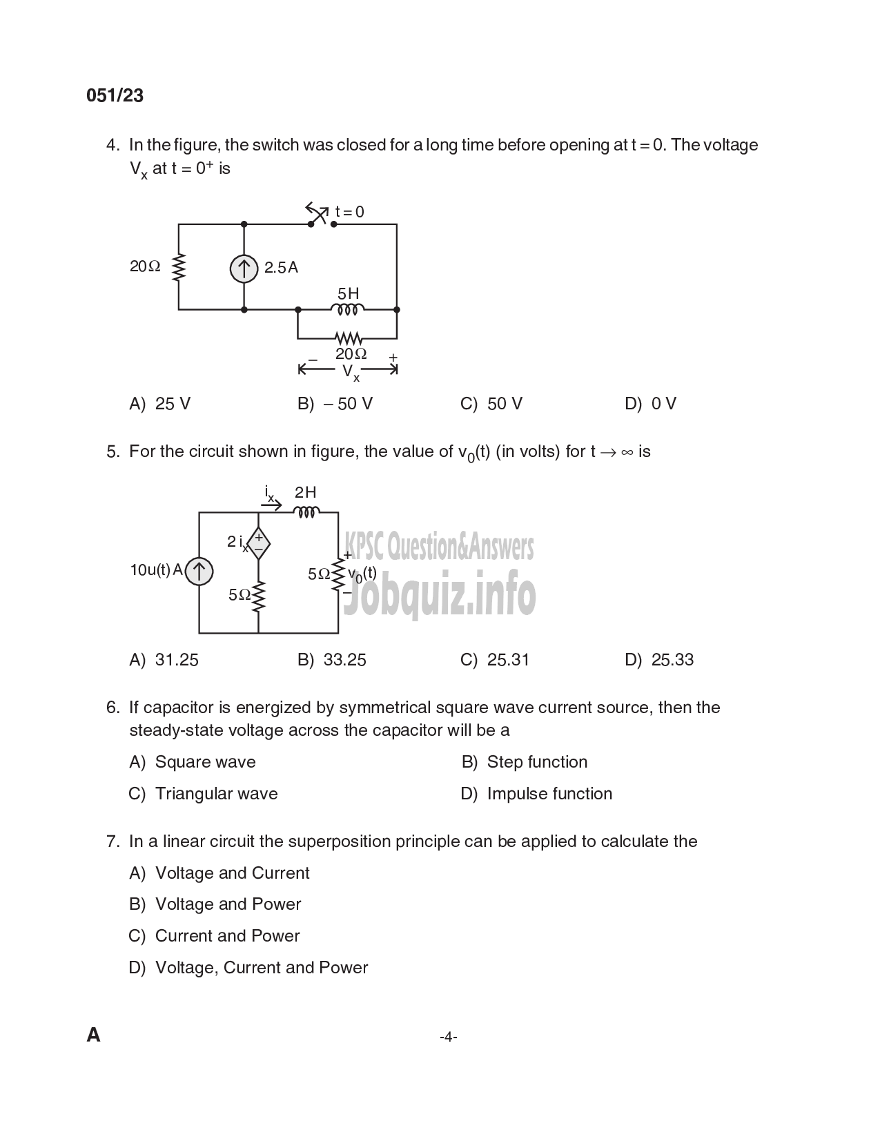 Kerala PSC Question Paper - Assistant Professor Electronics and Communication Engineering-4