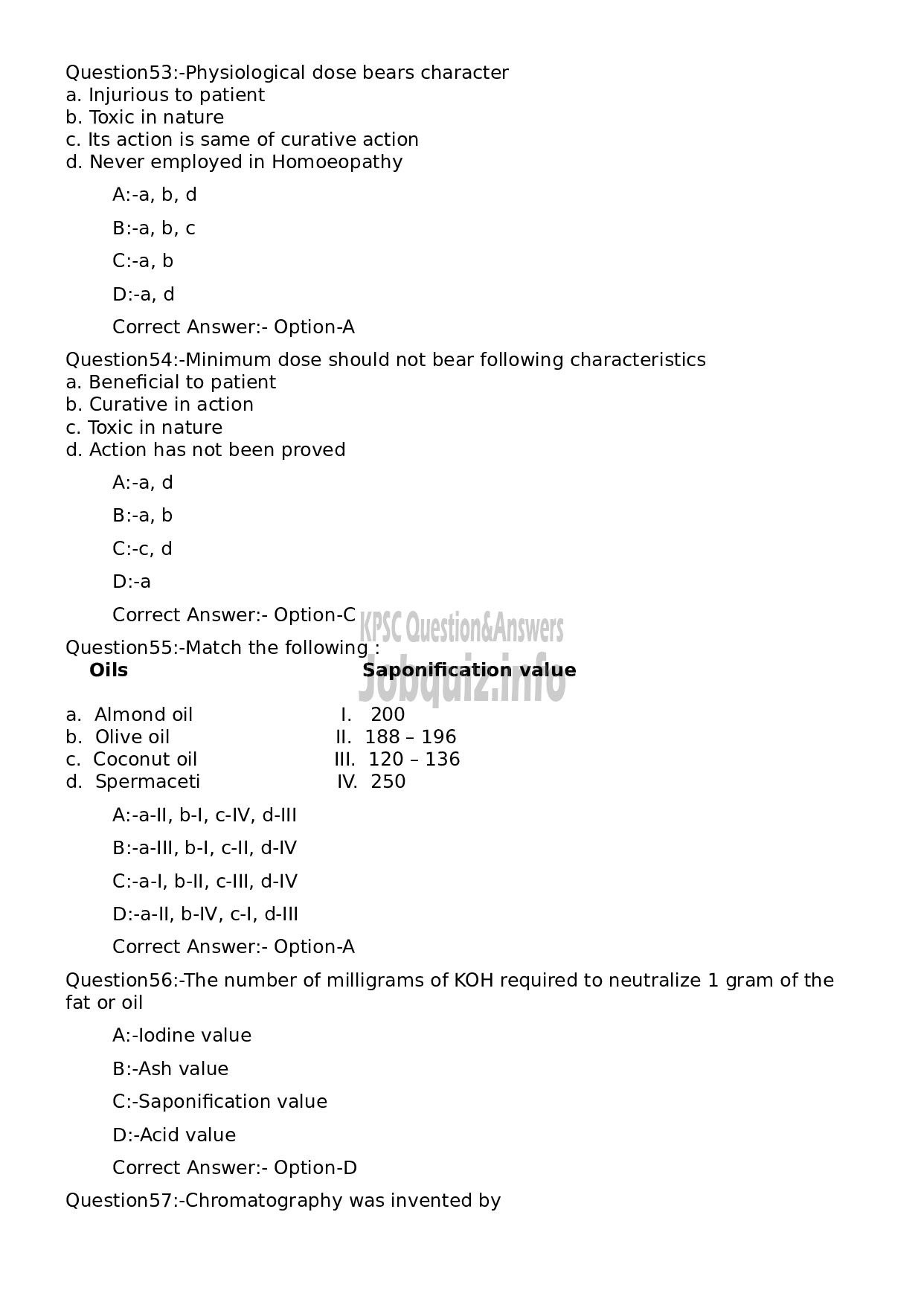 Kerala PSC Question Paper - Assistant Professor Homoeopathic Pharmacy-11