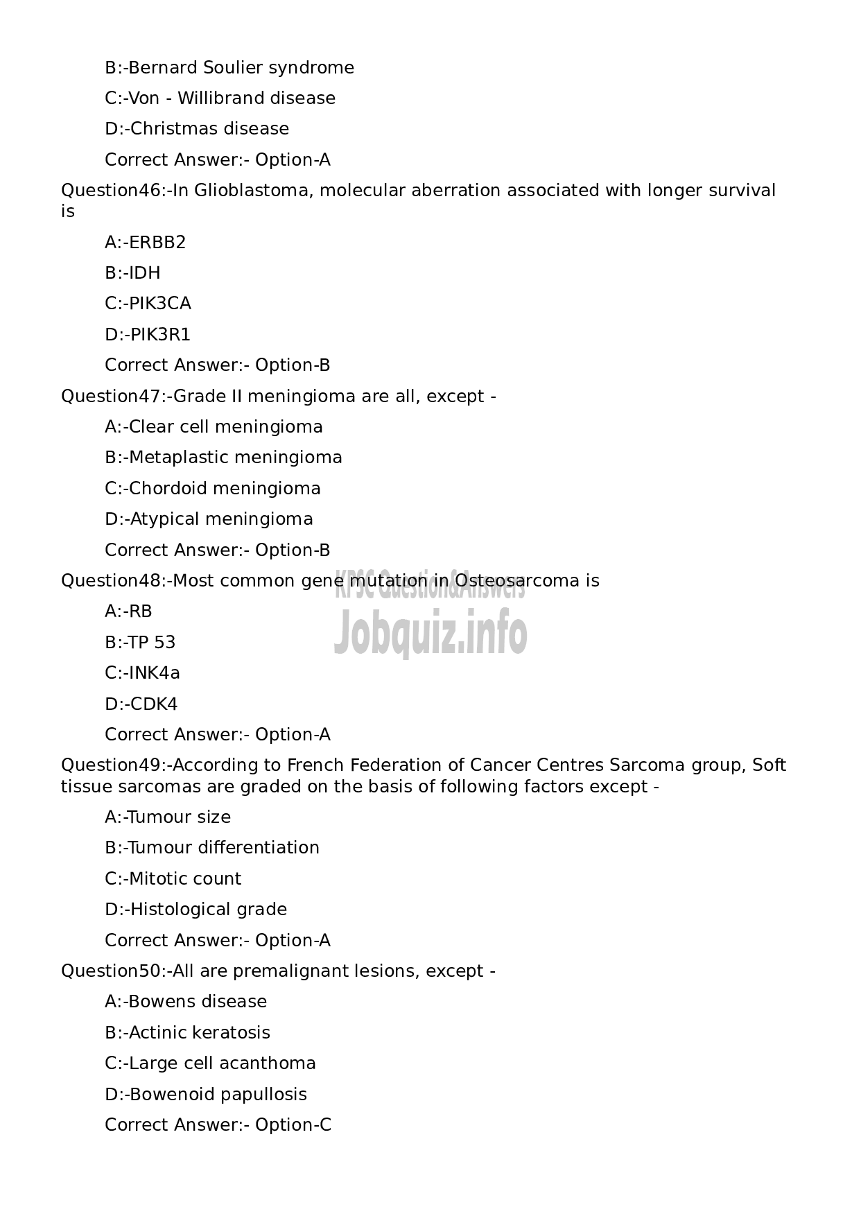 Kerala PSC Question Paper - Assistant Professor Pathology and Microbiology-9