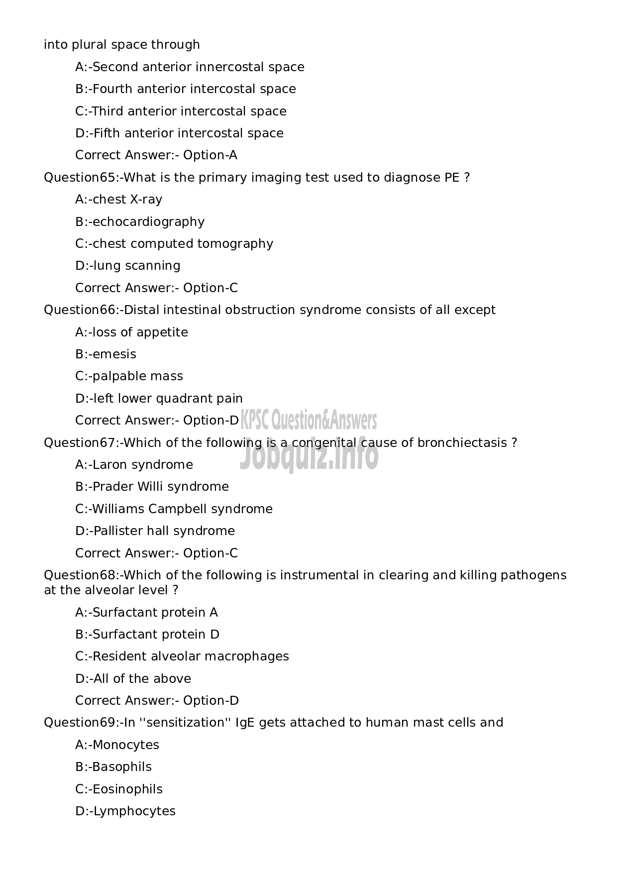 Kerala PSC Question Paper - Assistant Professor Practice of Medicine-13