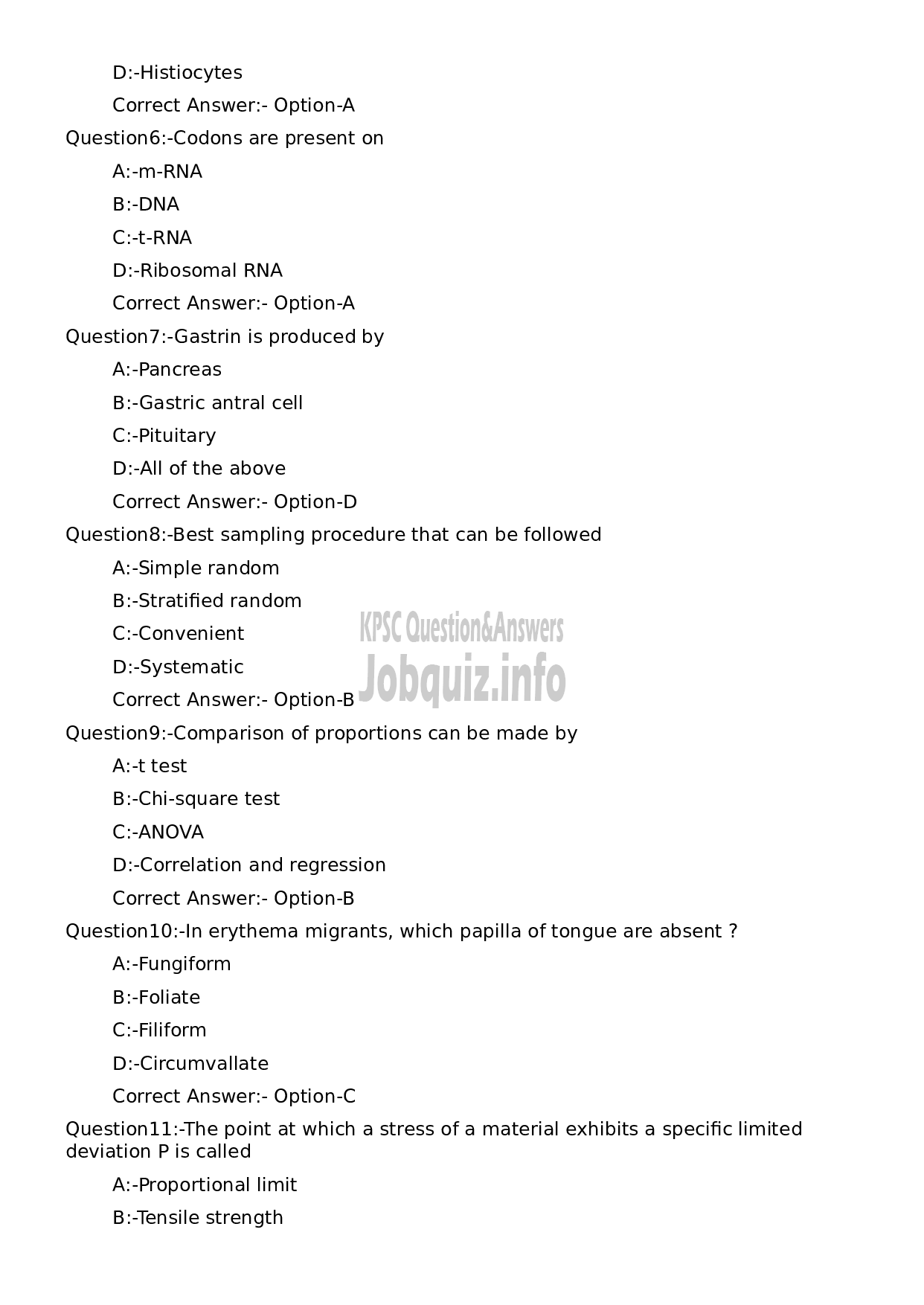 Kerala PSC Question Paper - Assistant Professor Prosthodontics-2