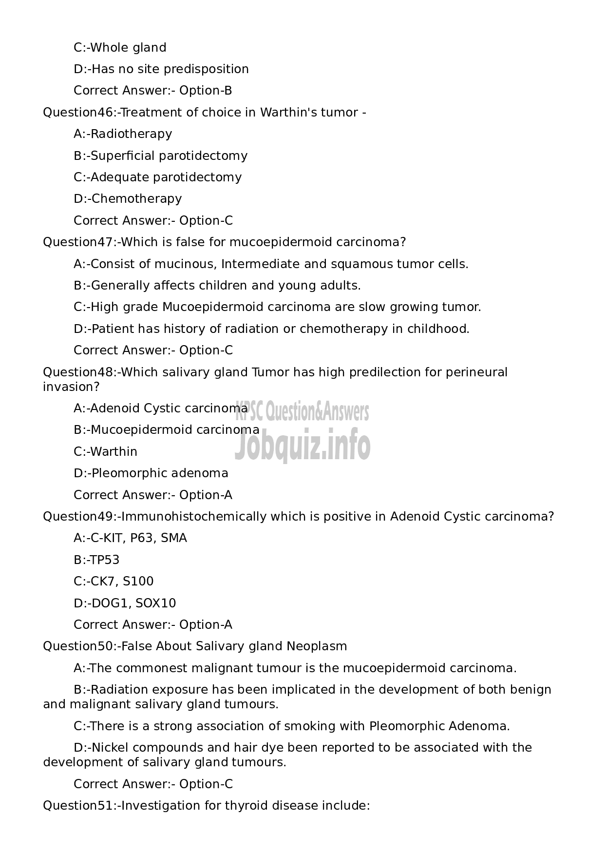 Kerala PSC Question Paper - Assistant Professor Surgery-9