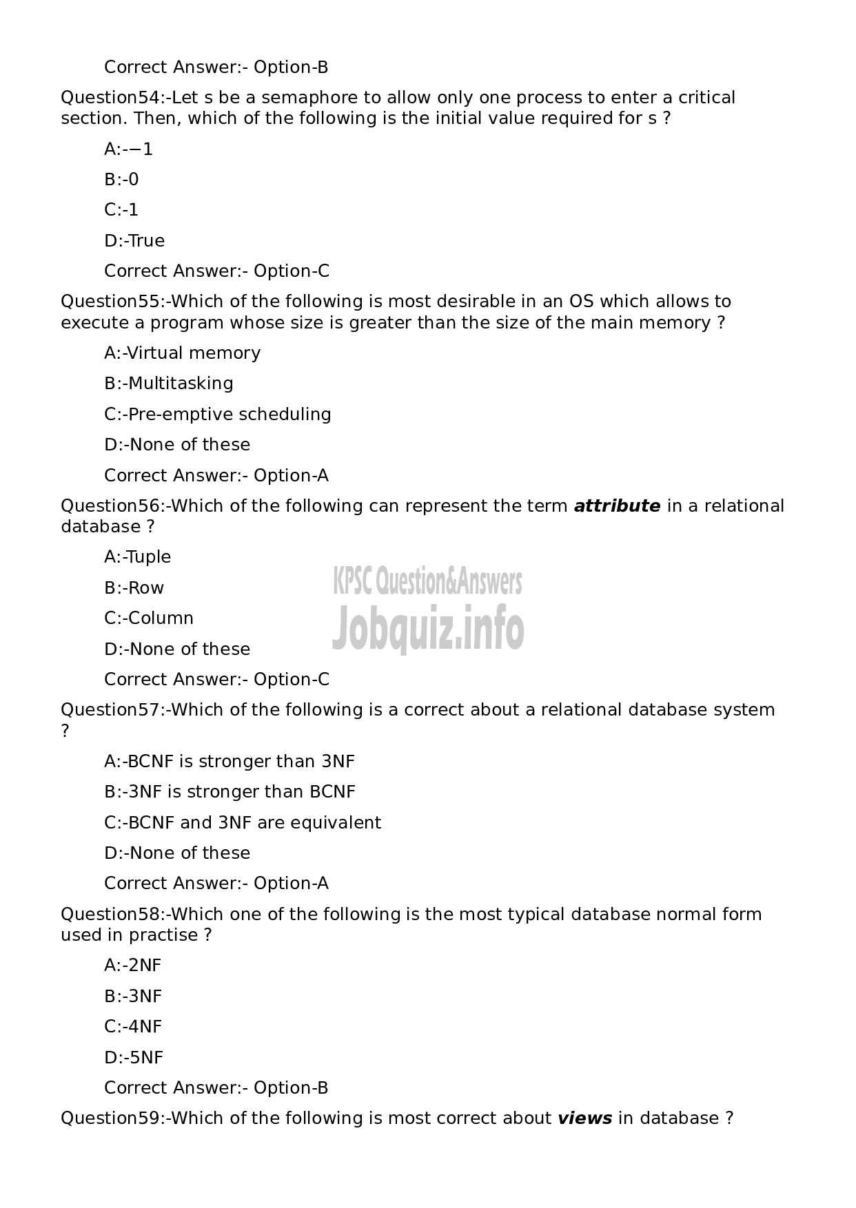 Kerala PSC Question Paper - Assistant Professor in Information Technology-12