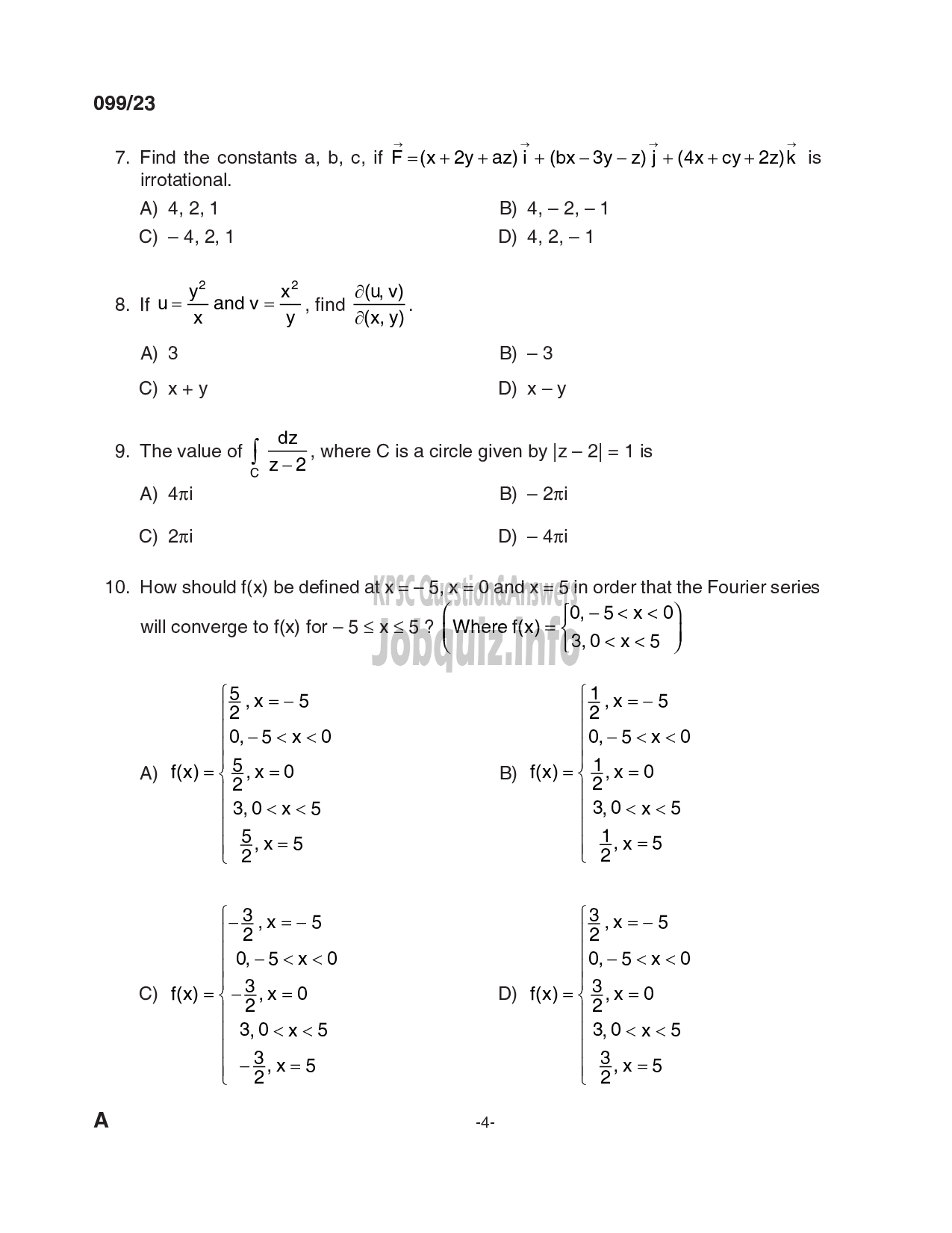 Kerala PSC Question Paper - Assistant Professor in Mechanical Engineering-4