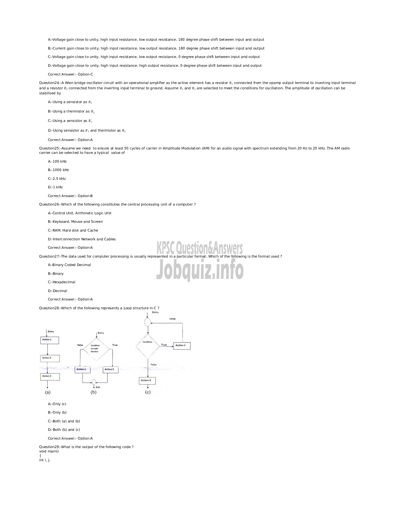 Kerala PSC Question Paper - Assistant Professor in Production Engineering-Technical Education Engineering Colleges -4