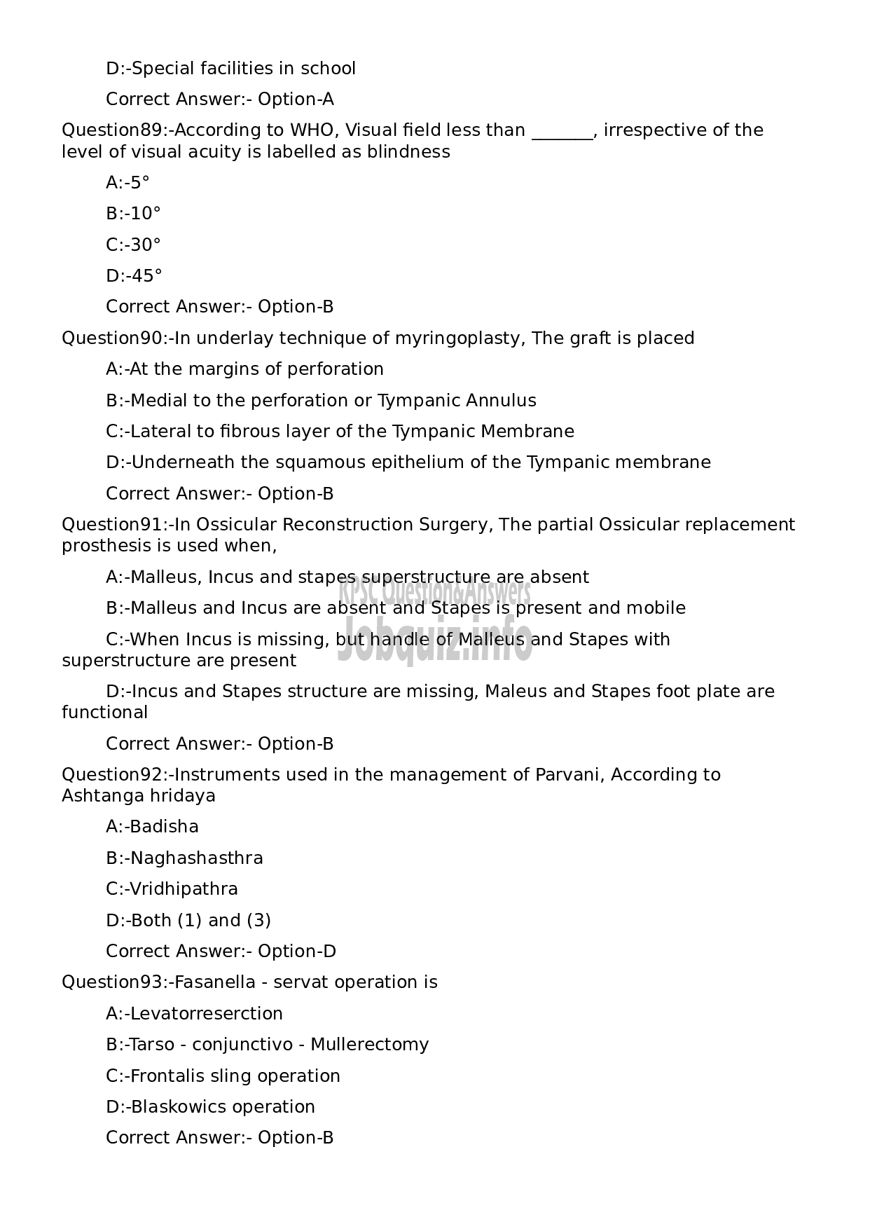 Kerala PSC Question Paper - Assistant Professor in Shalakya Tantra-17